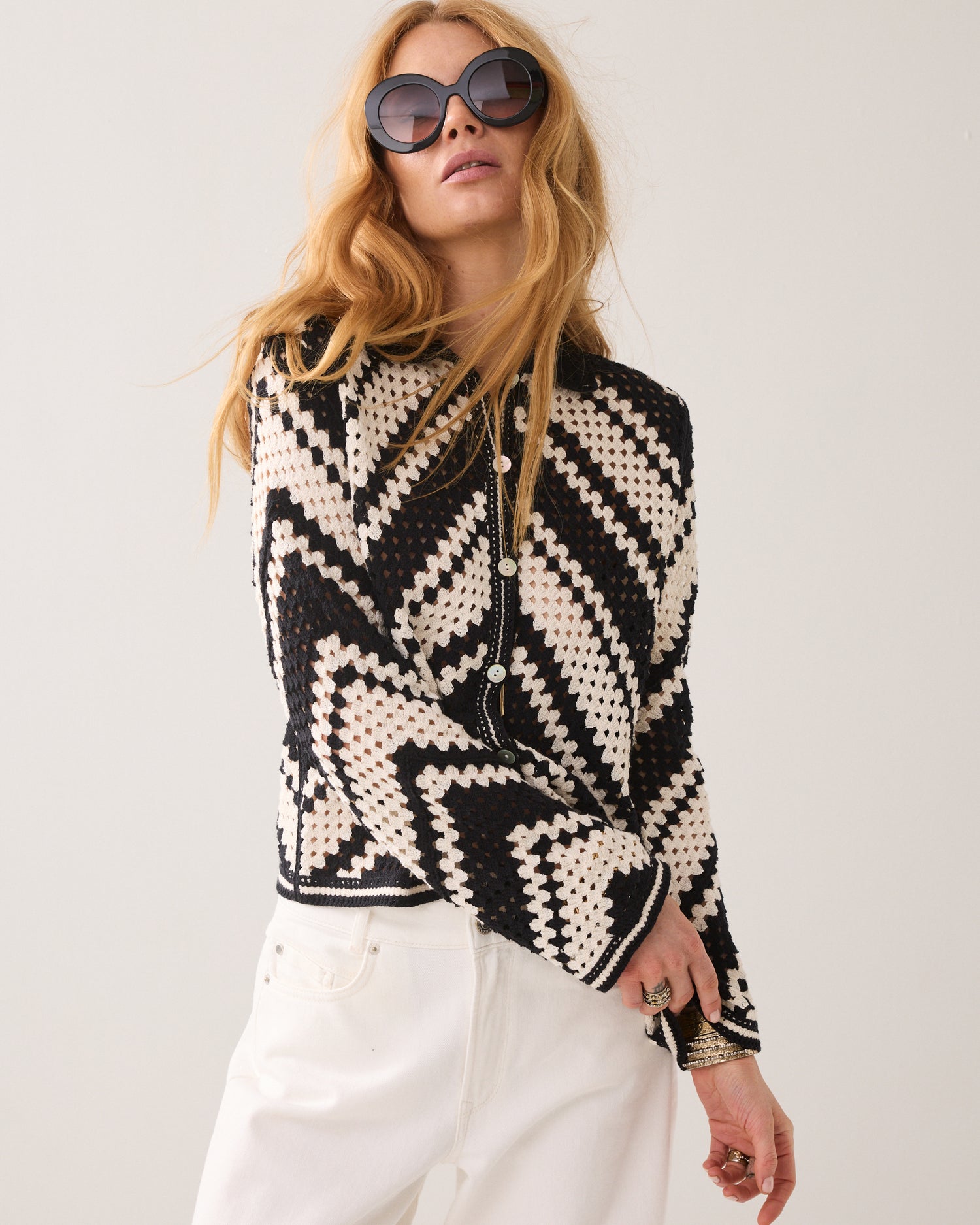 Gehaakt vestje diagonaal