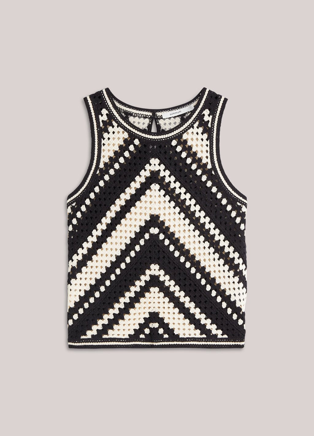 Top au crochet en diagonale