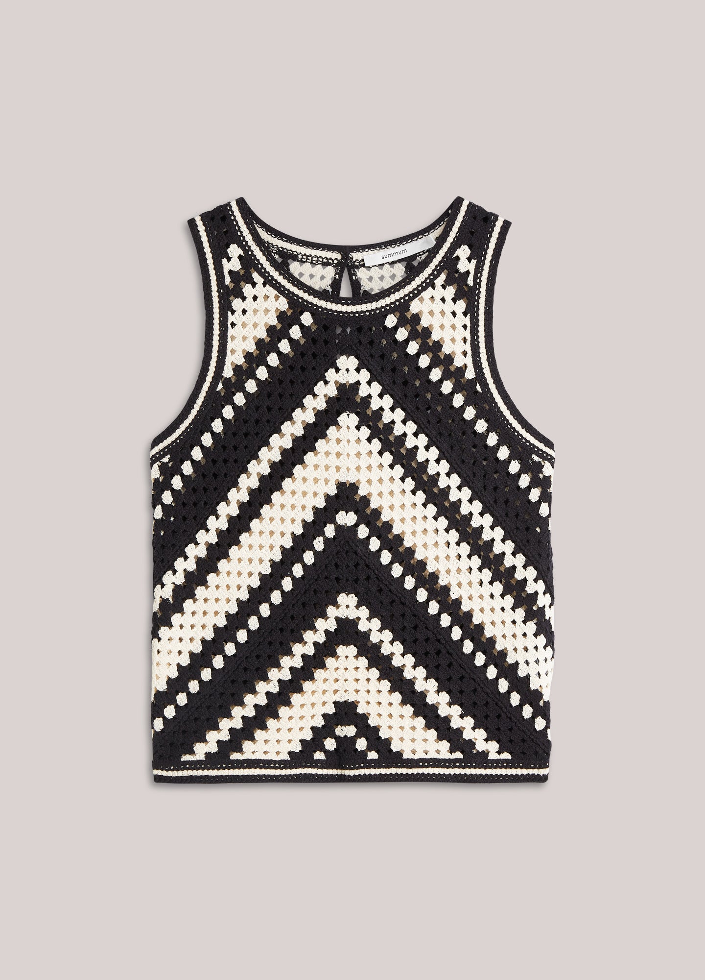 Top au crochet en diagonale