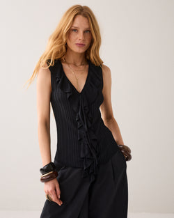 Feminine gebreide top