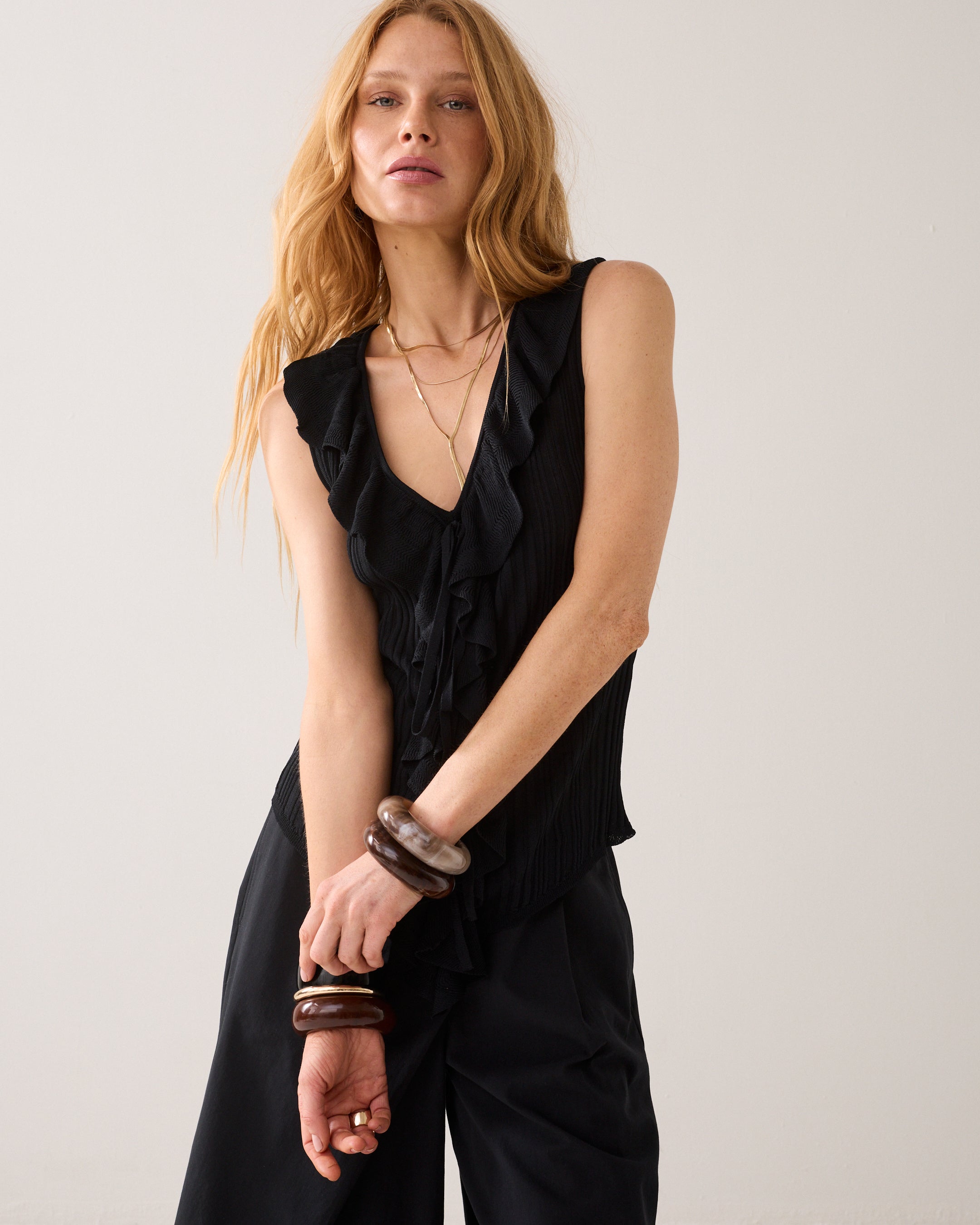 Top féminin en maille