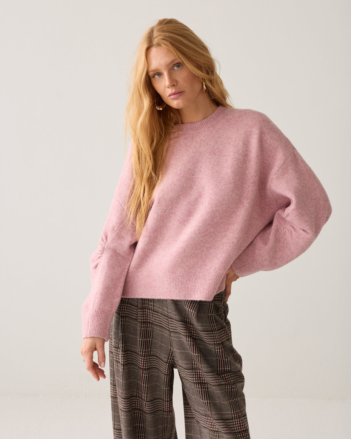 Pull boxy à manches structurées