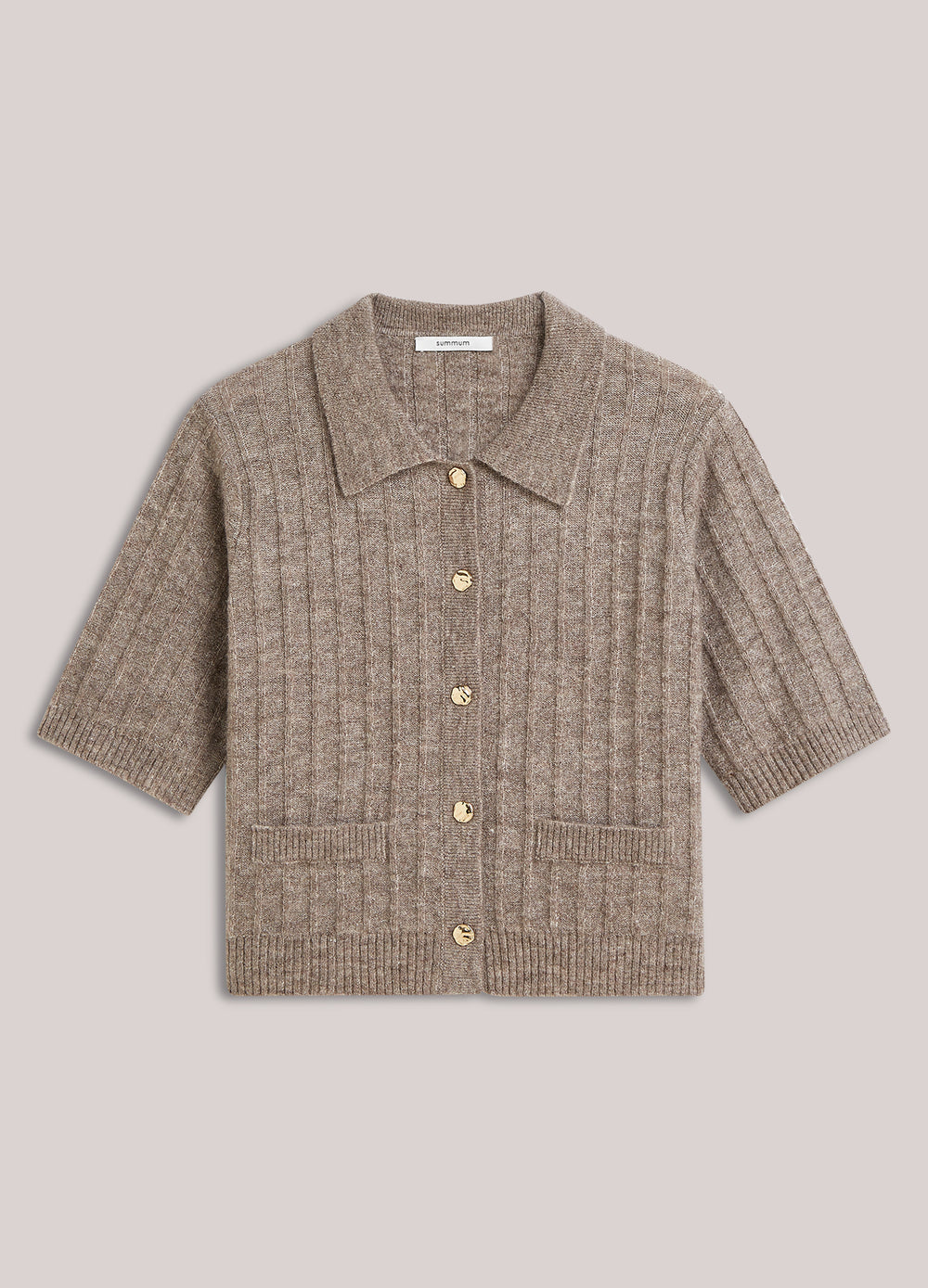 Gilet polo court en maille