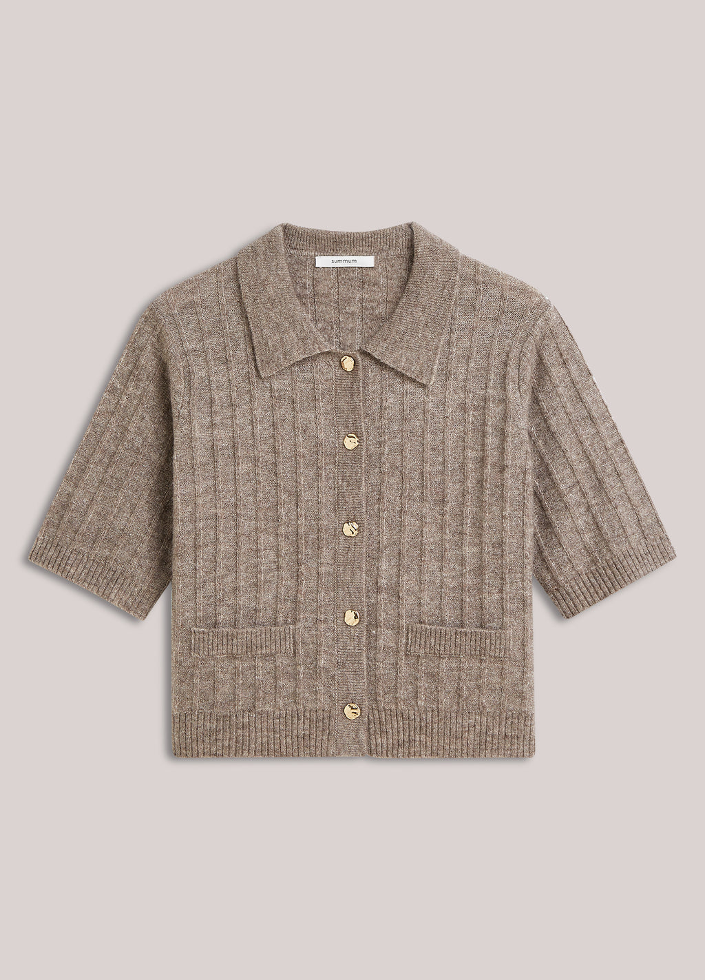 Gilet polo court en maille
