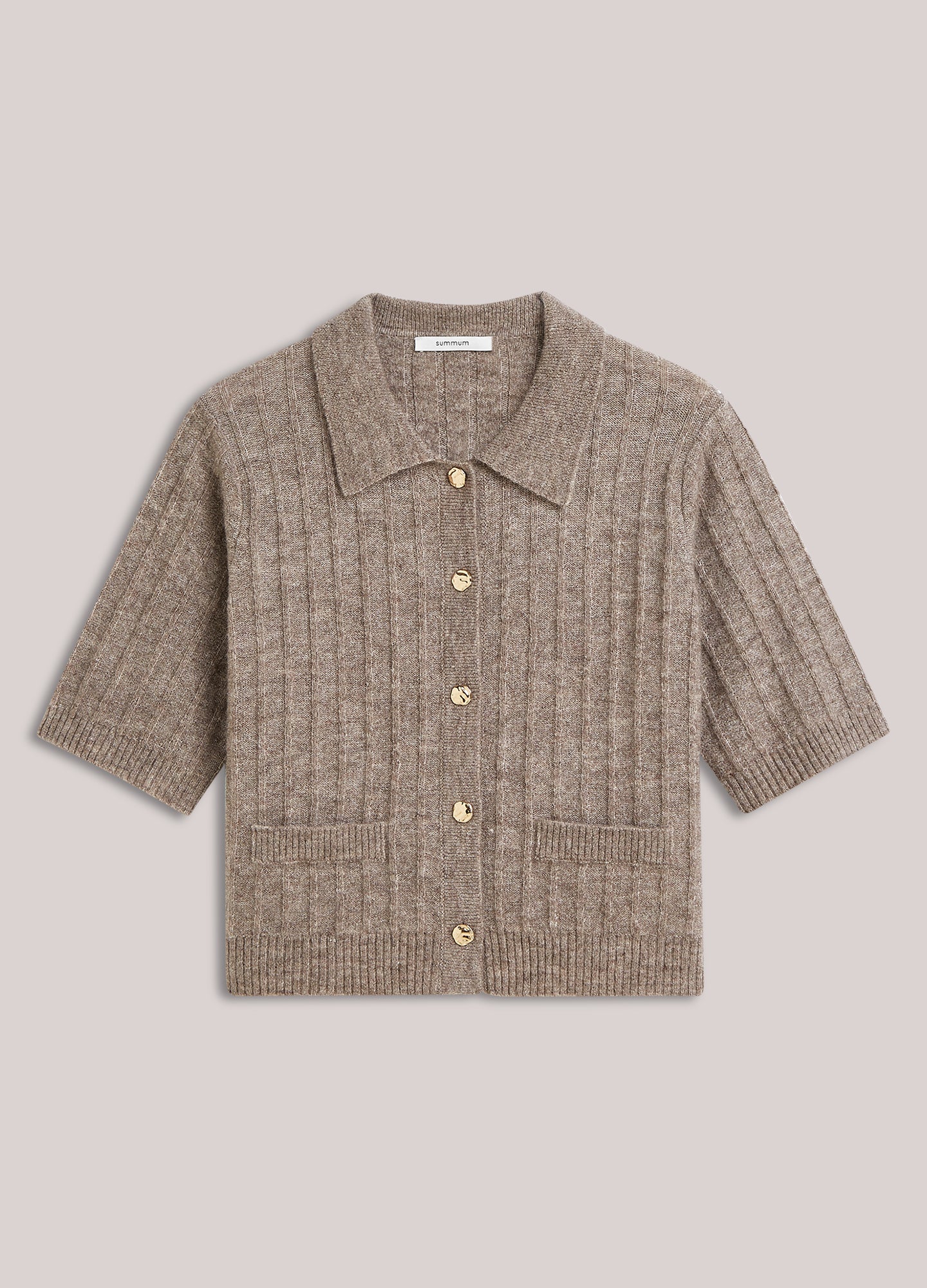 Gilet polo court en maille
