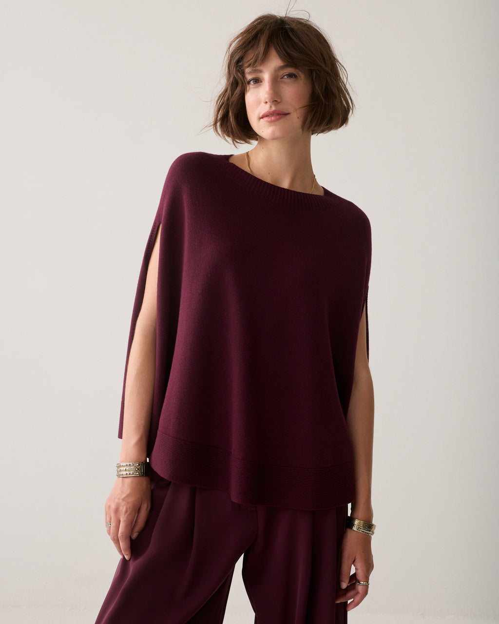 Pull cape sans manches