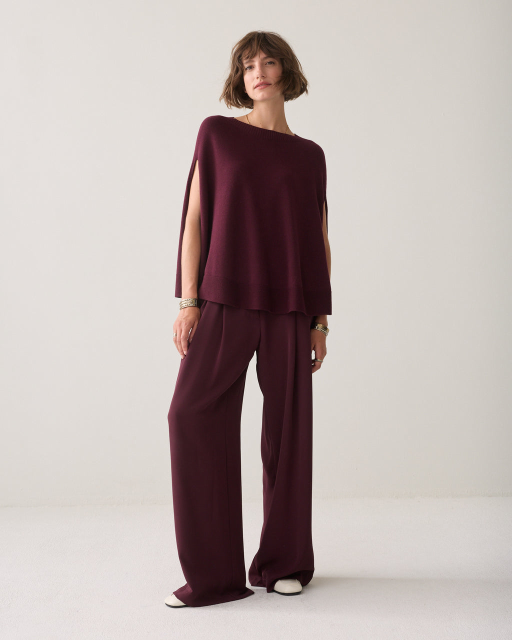 Pull cape sans manches