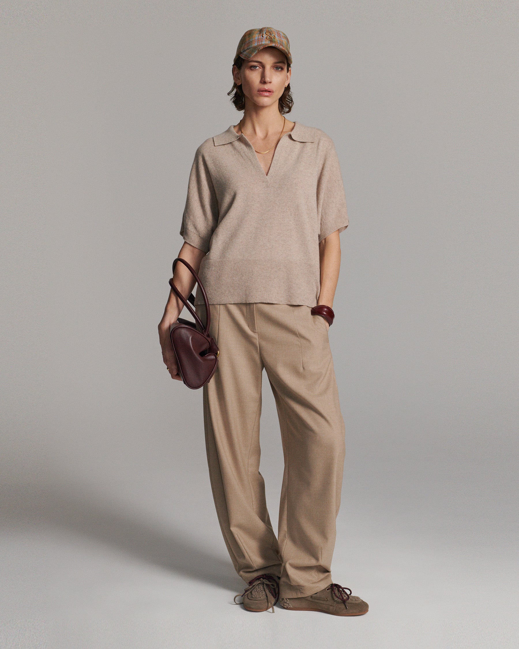 Top polo laine-cachemire