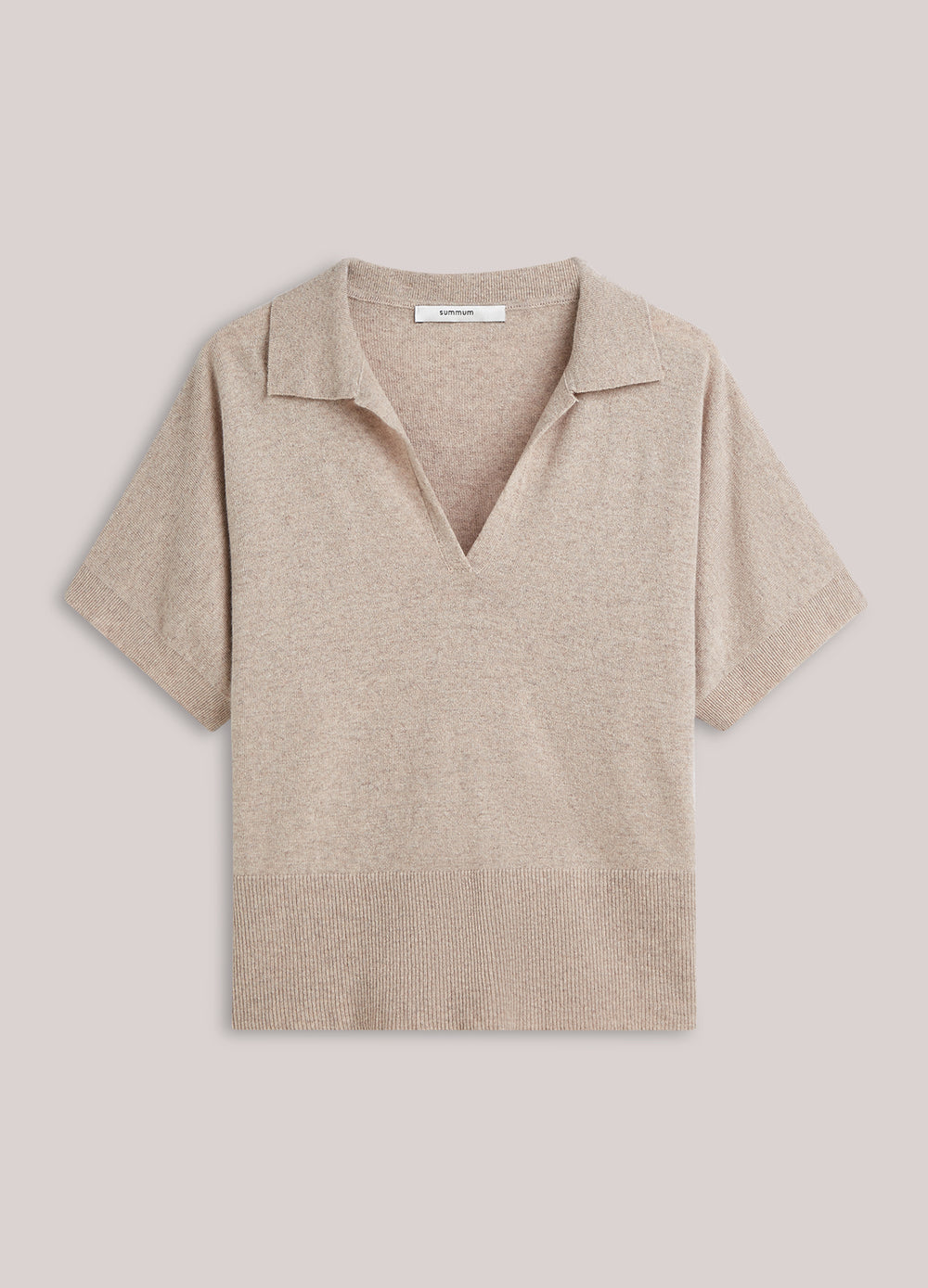 Top polo laine-cachemire