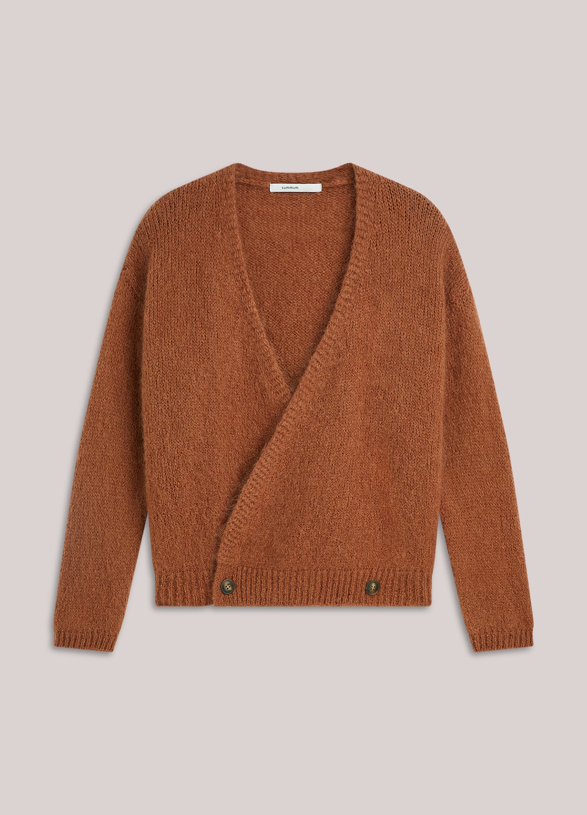 Wrap cardigan in an Italian mohair blend