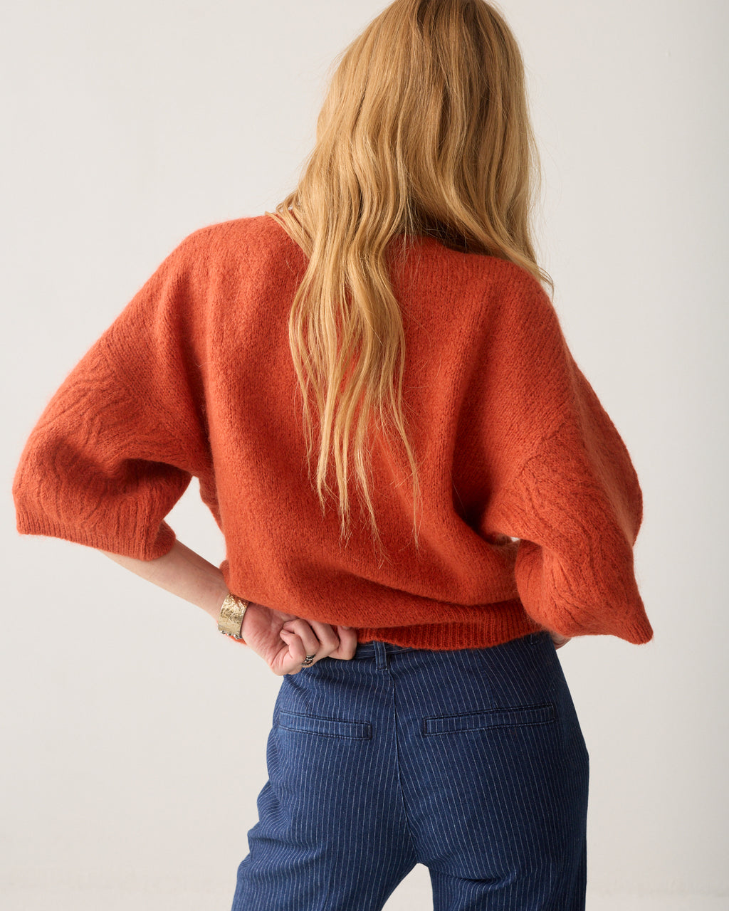 Boxy Pullover italienischer Mohairblend