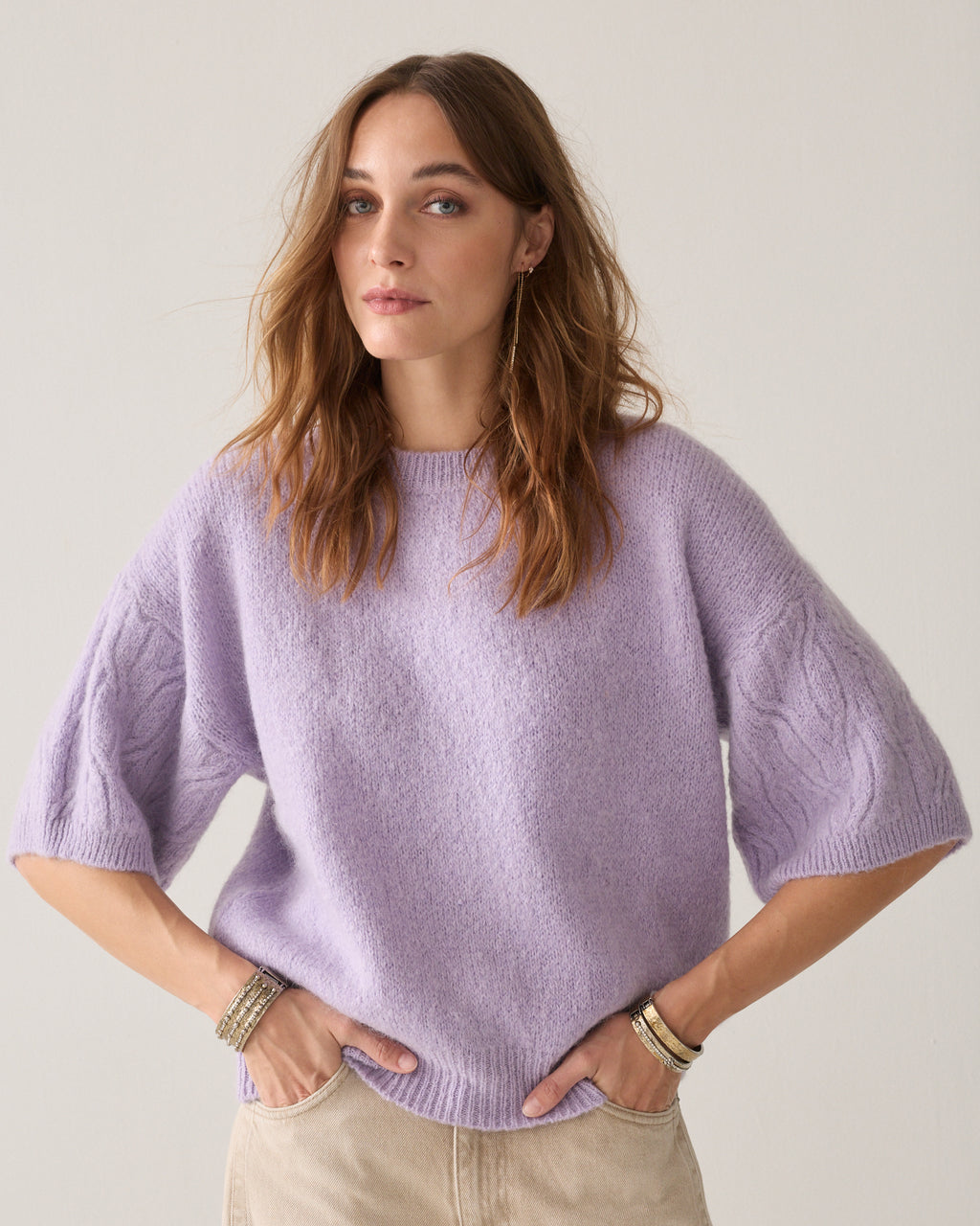 Boxy Pullover italienischer Mohairblend