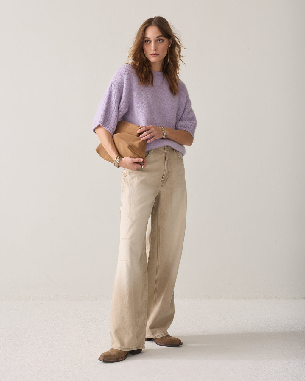 Boxy Pullover italienischer Mohairblend