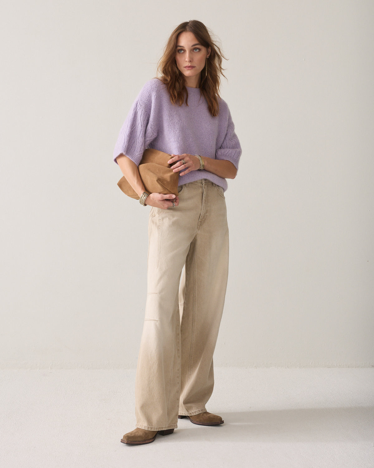 Boxy Pullover italienischer Mohairblend