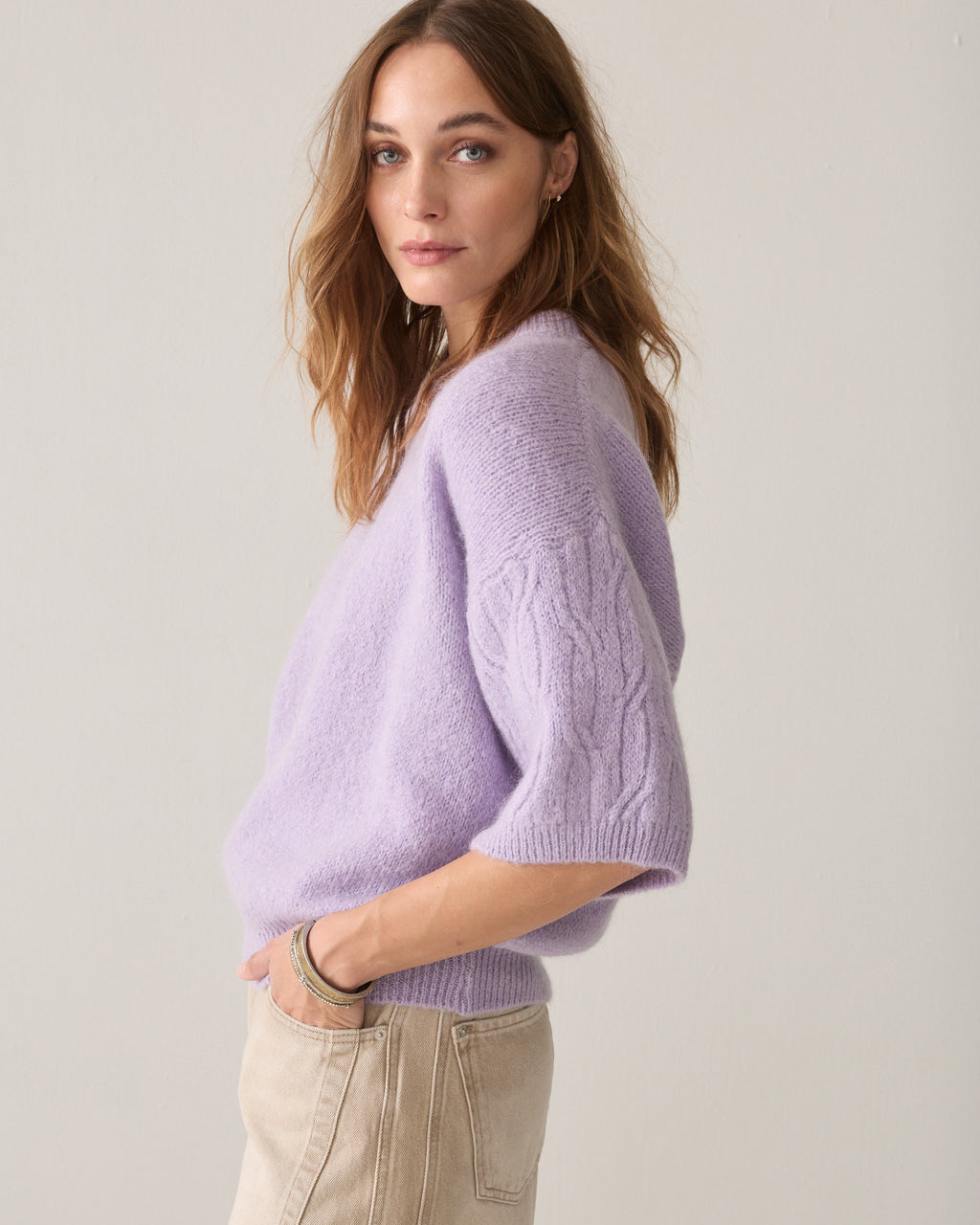 Boxy Pullover italienischer Mohairblend