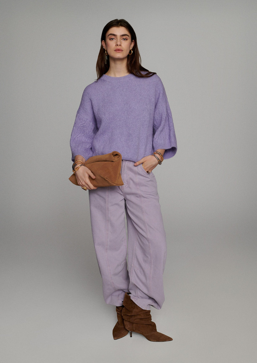 Boxy Pullover italienischer Mohairblend