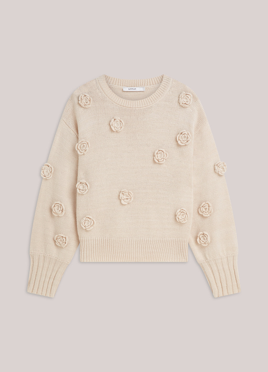 Sweater met geborduurde bloemen