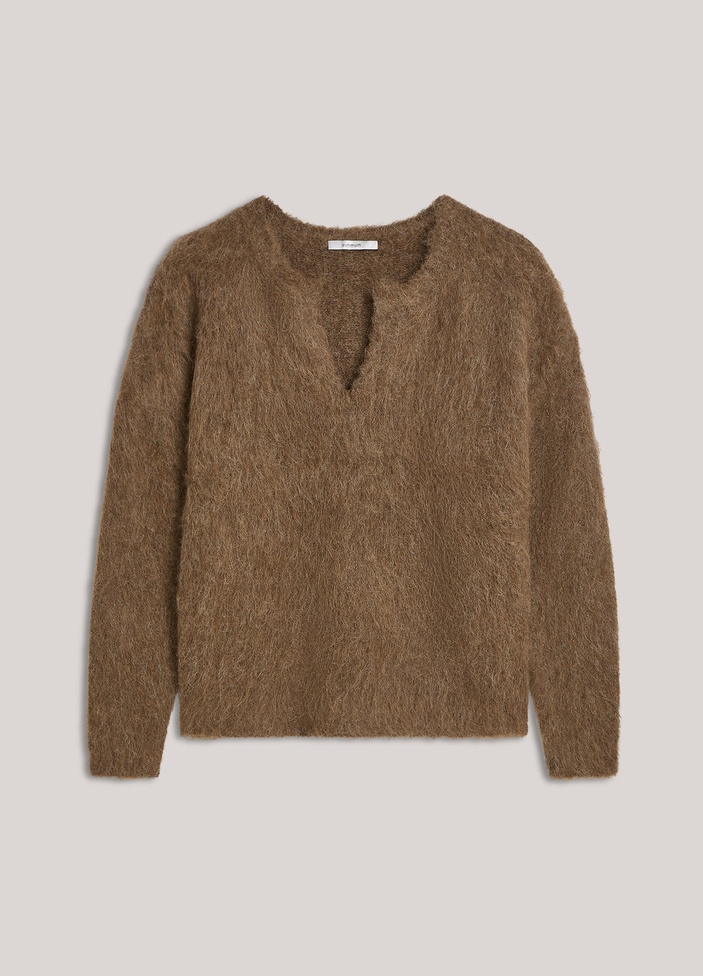 Oversized jumper in brushed alpaca