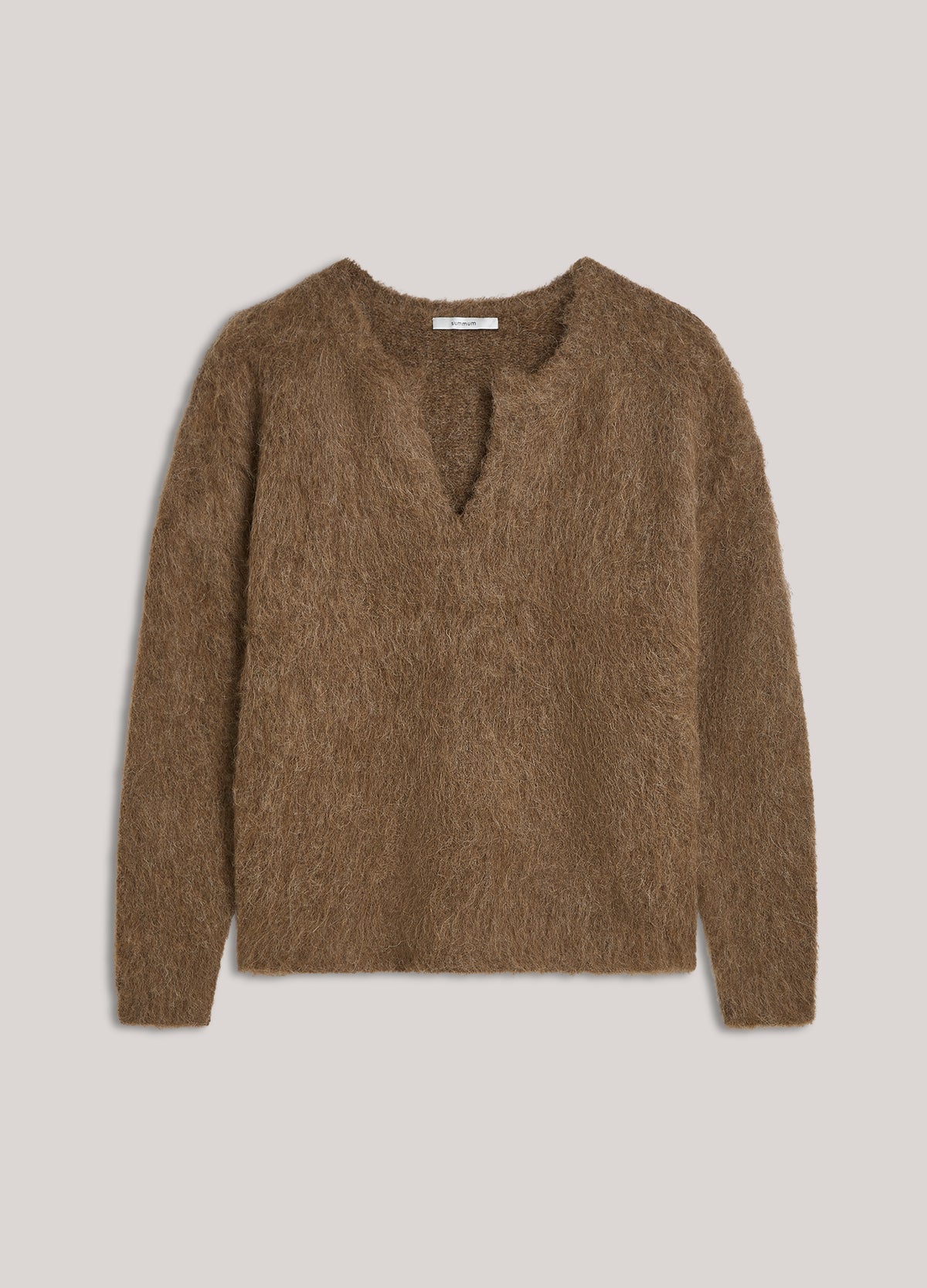 Oversized jumper in brushed alpaca