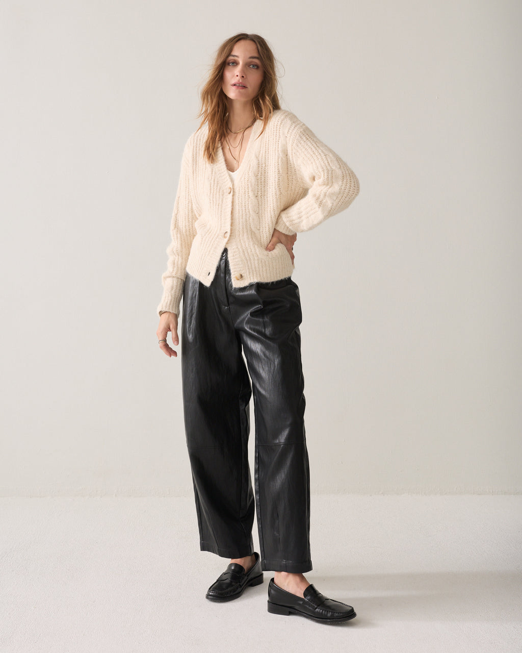 V-neck cardigan