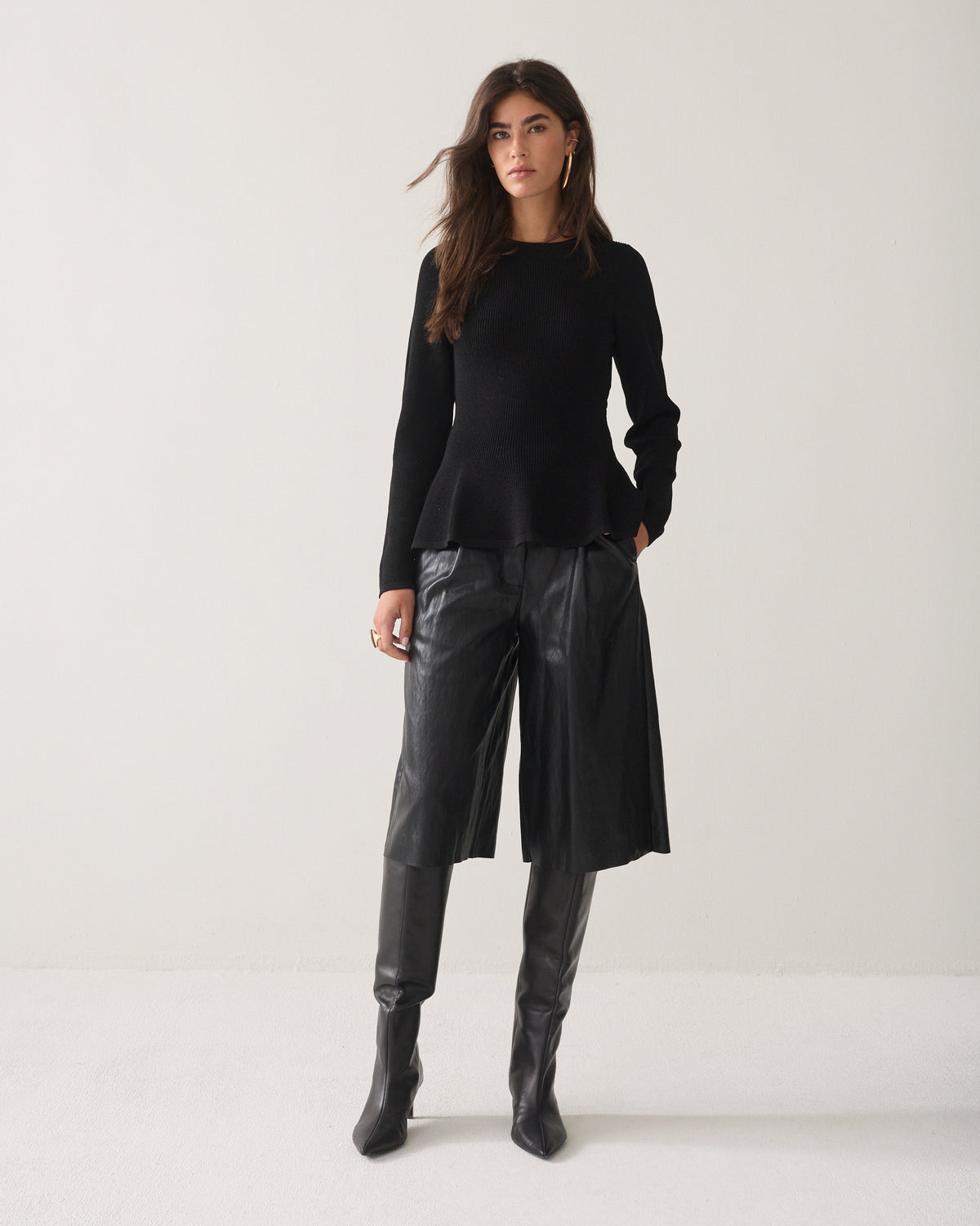 Fitted peplum jumper