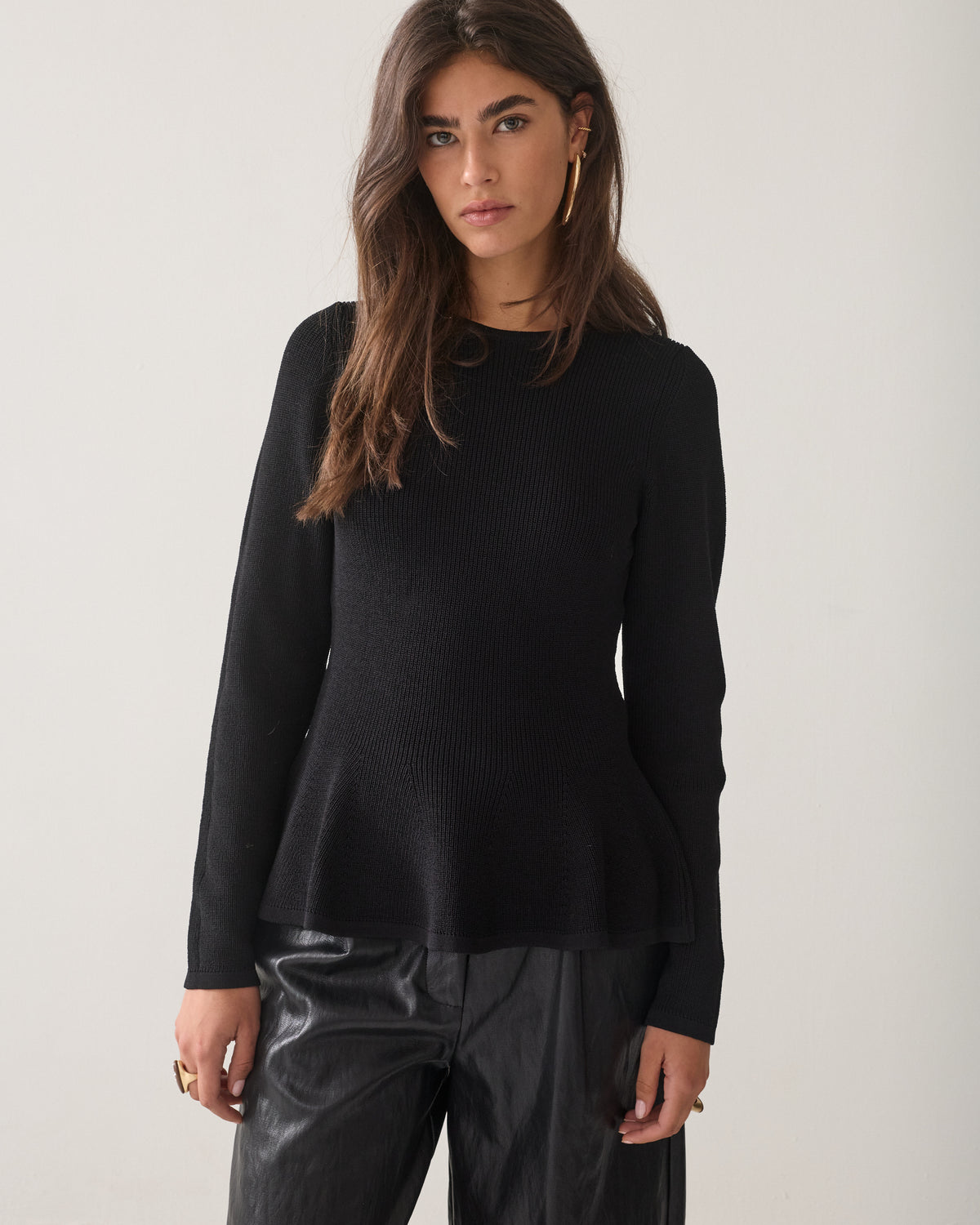 Fitted peplum jumper