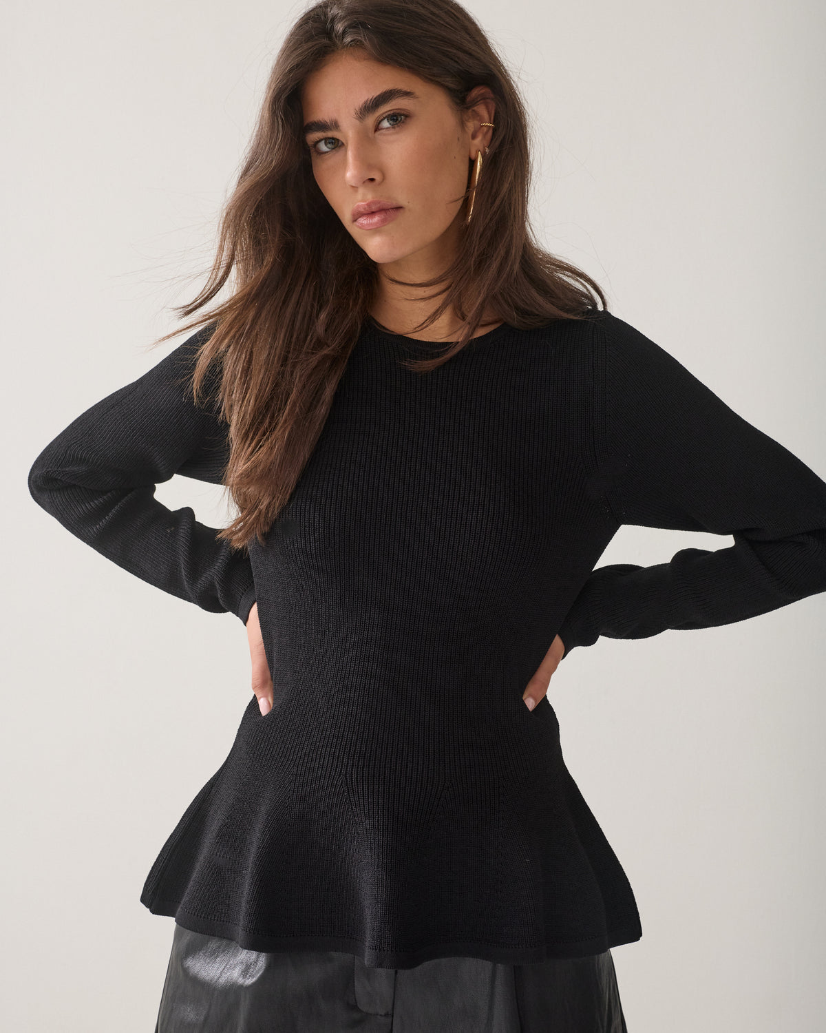 Fitted peplum jumper