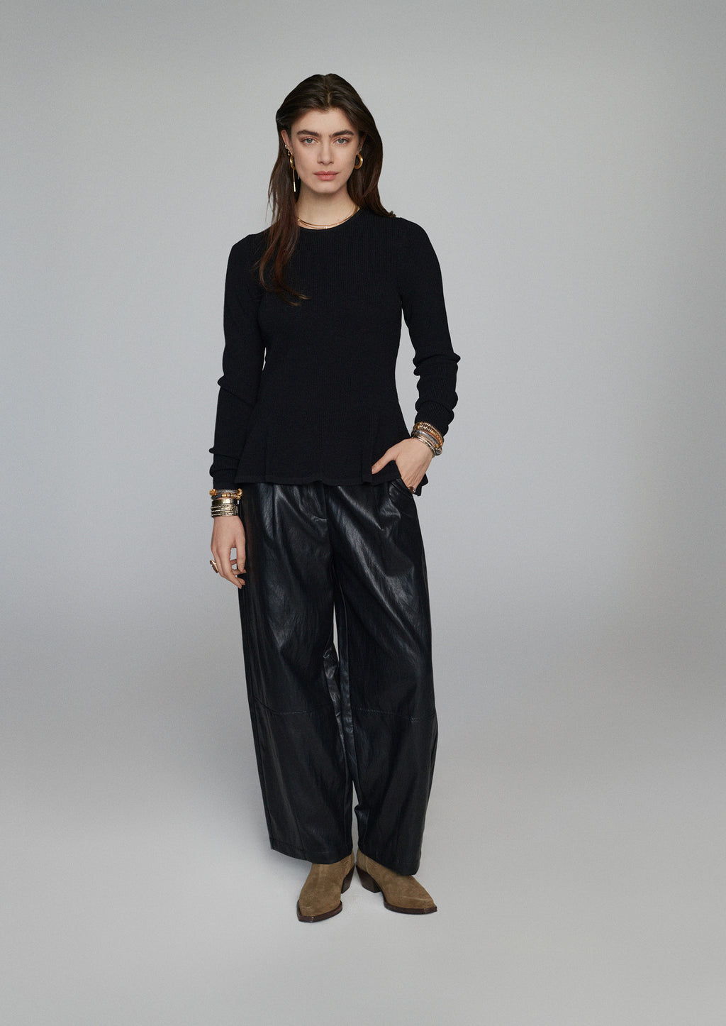 Fitted peplum jumper