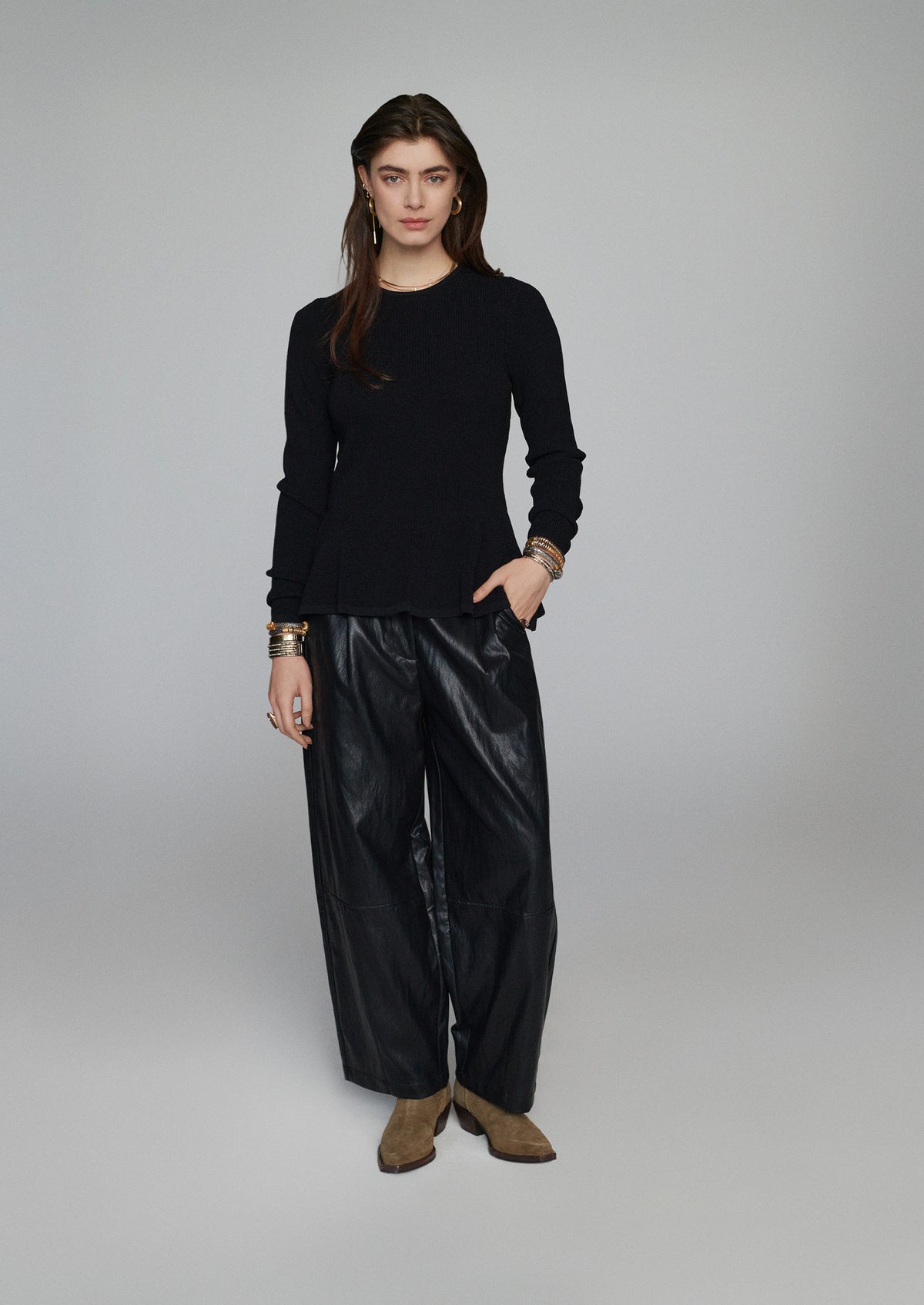 Fitted peplum jumper