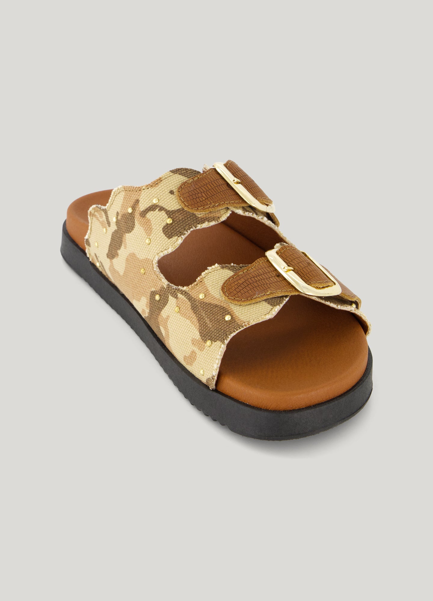 Sandale mit Camouflage-Print
