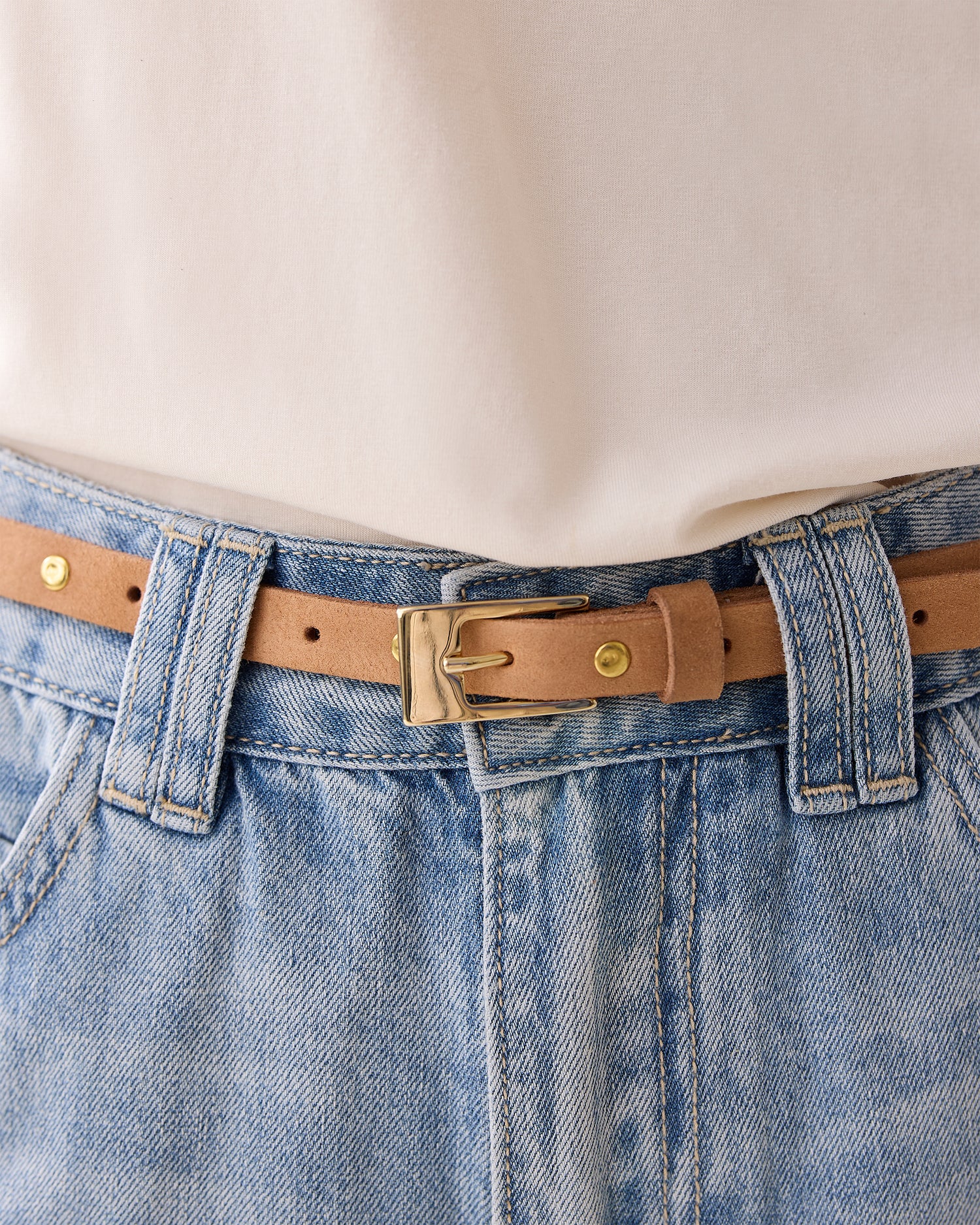 Smalle riem met studs
