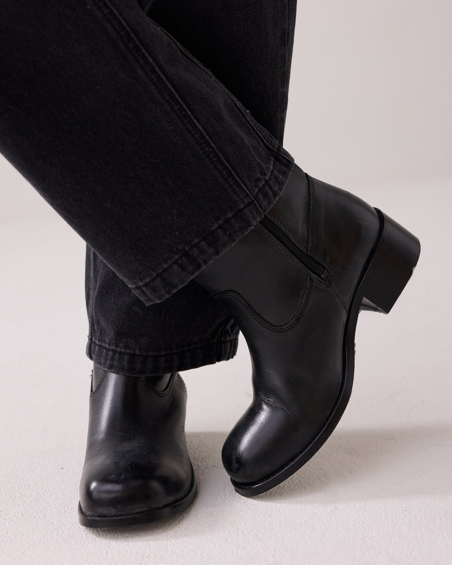 Square-toed boots