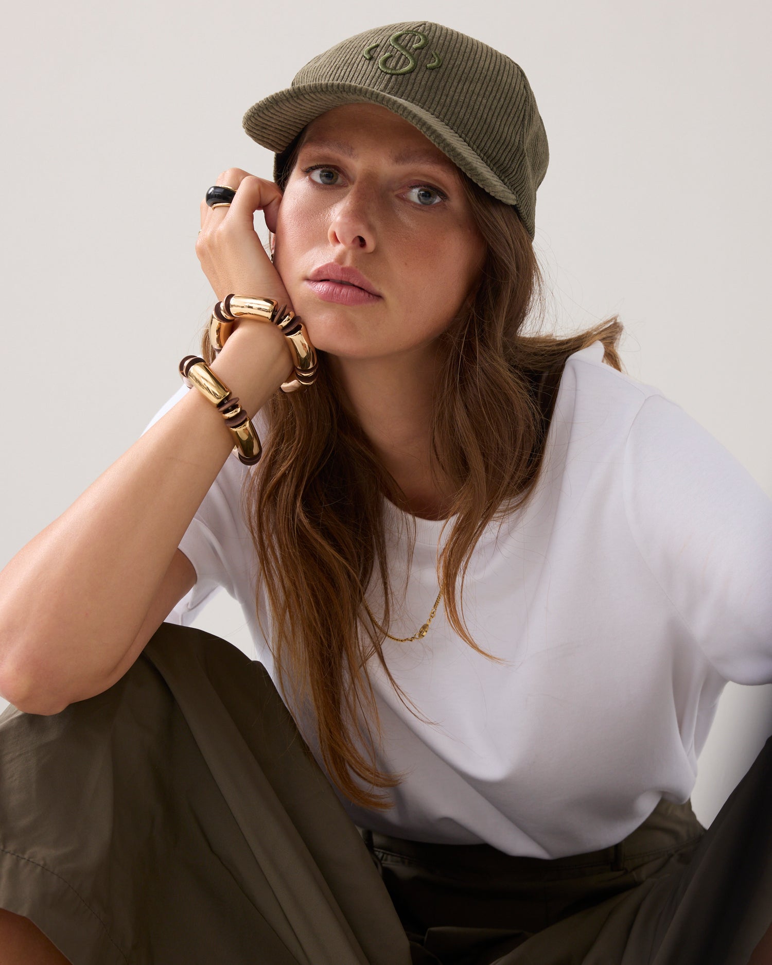 Rib cap met logo
