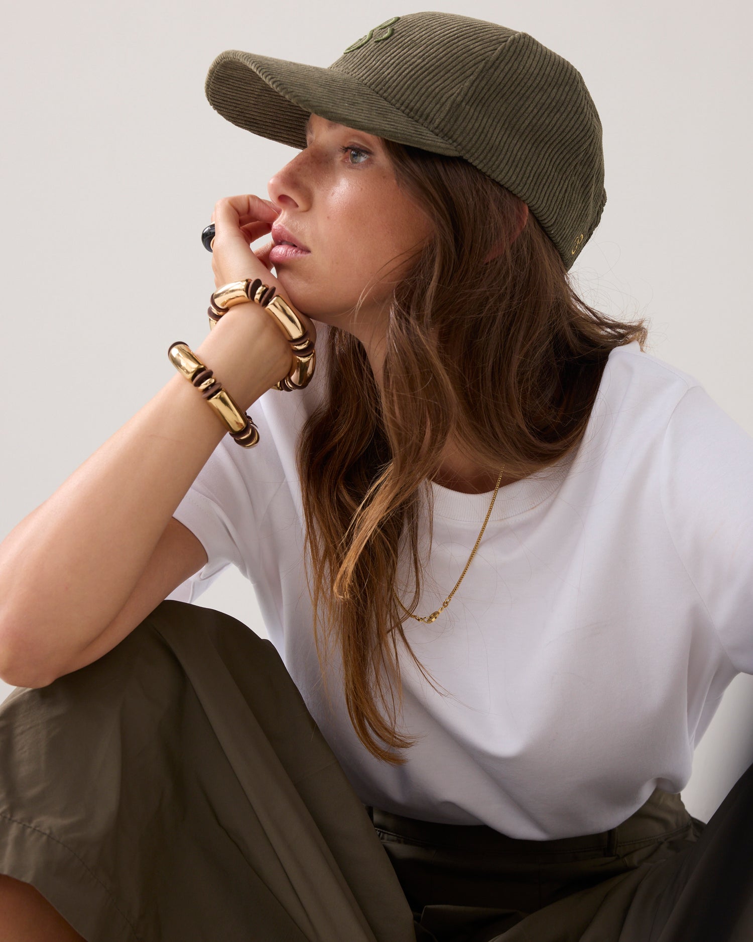 Rib cap met logo