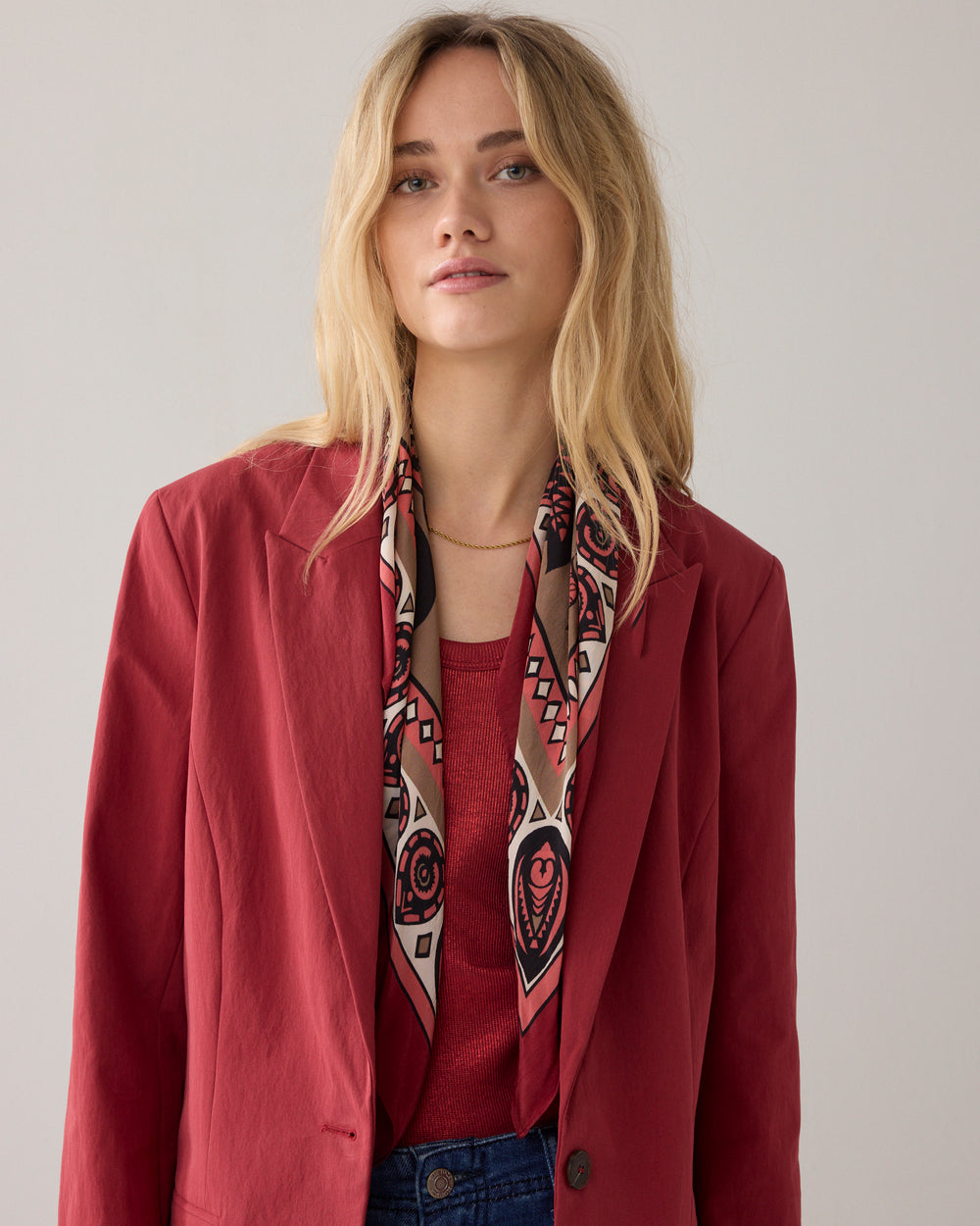 Foulard en viscose satinée