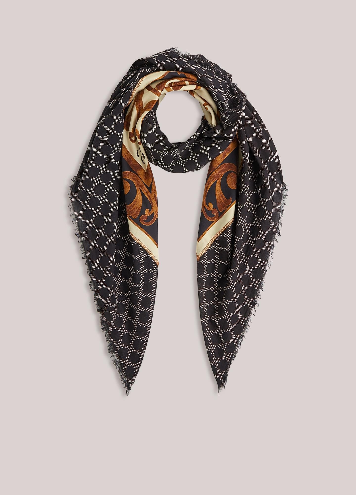 Grand foulard en satin viscose