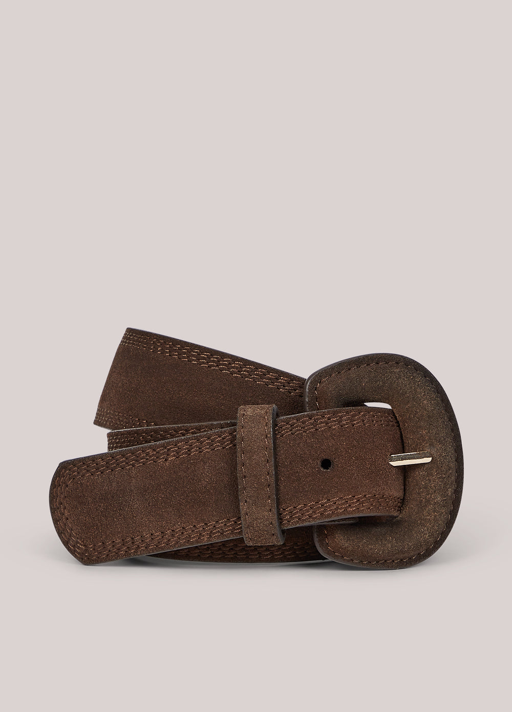 Ceinture en suède avec grande boucle