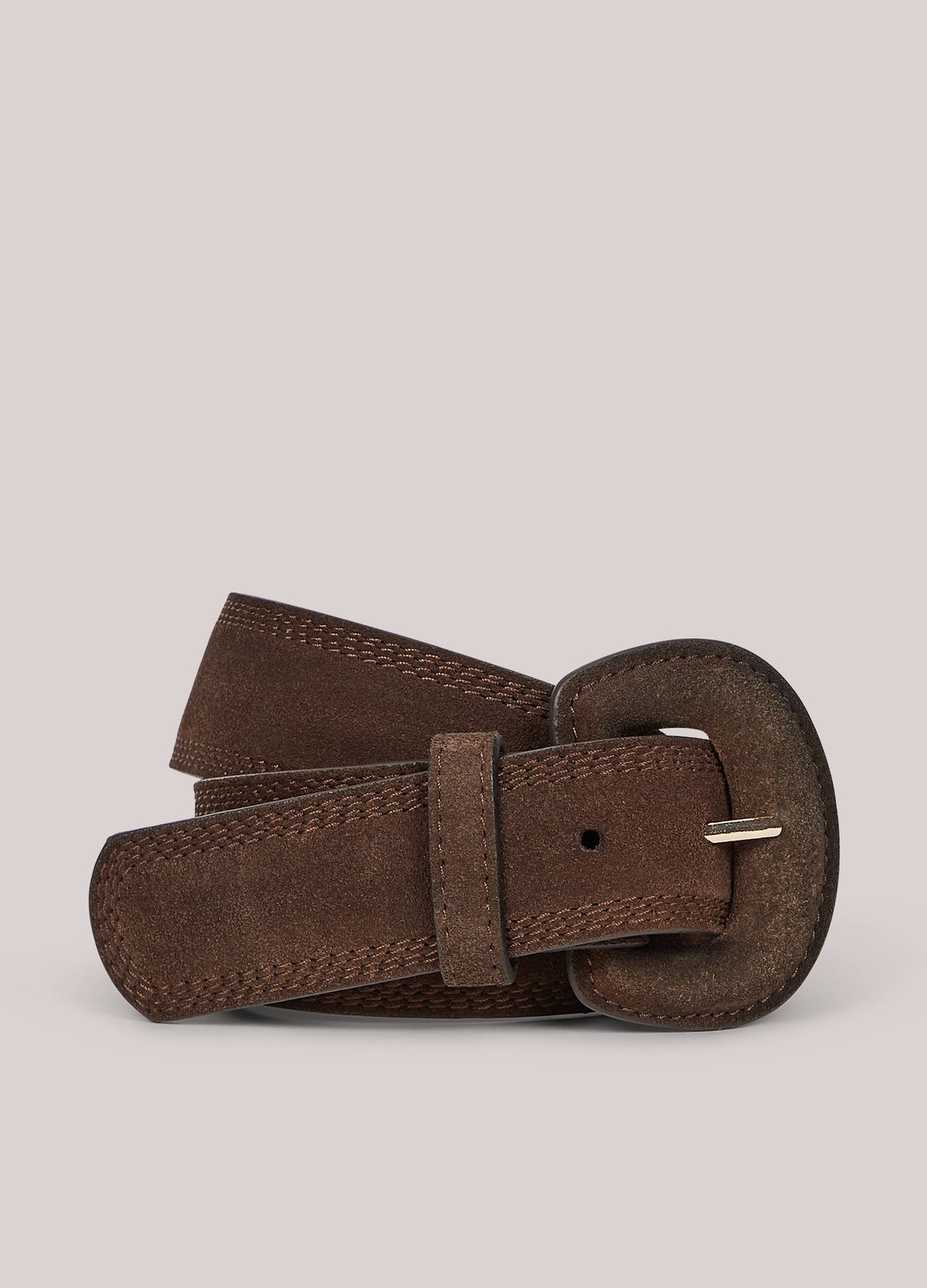 Ceinture en suède avec grande boucle