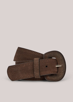 Ceinture en suède avec grande boucle