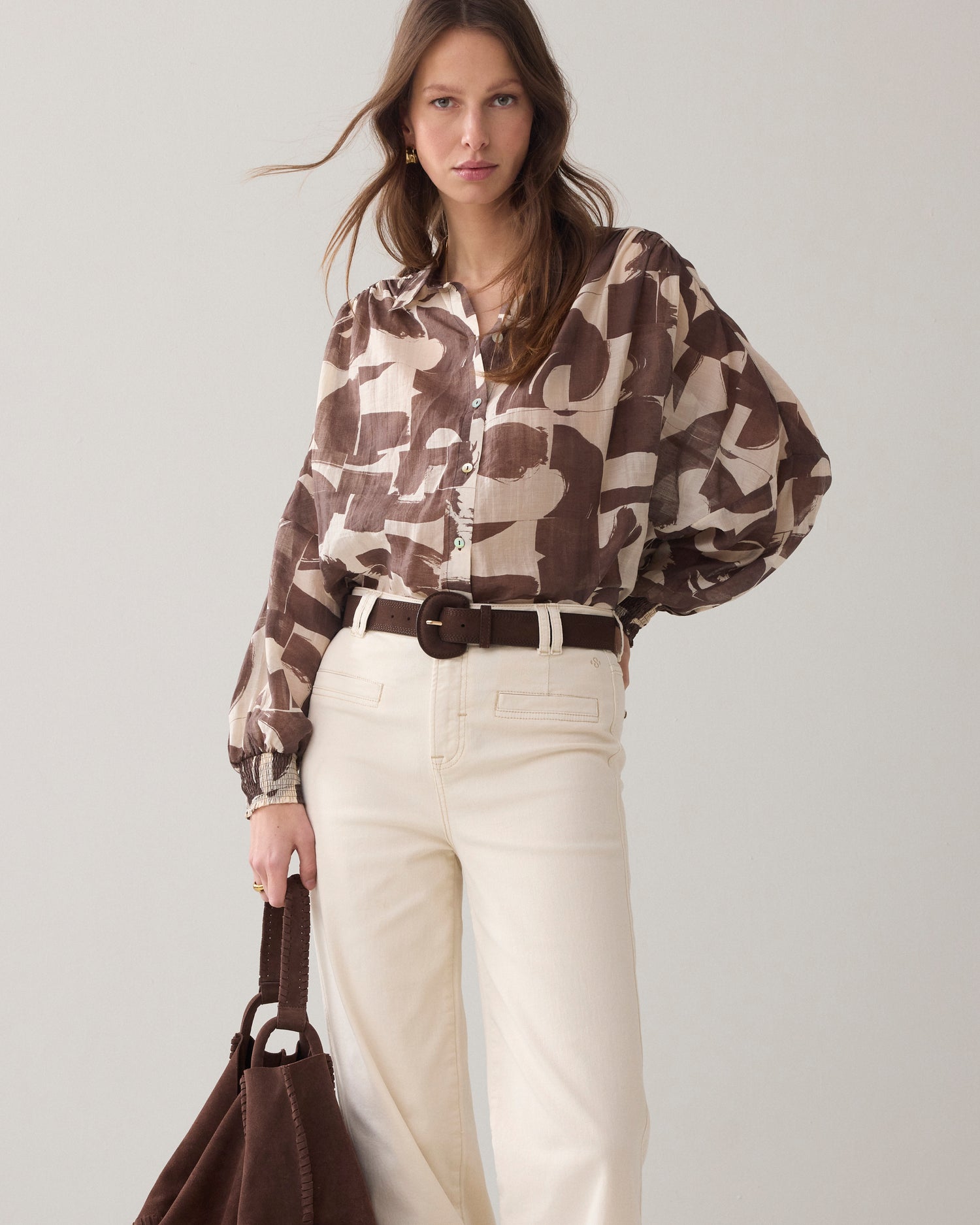 Ceinture en suède avec grande boucle