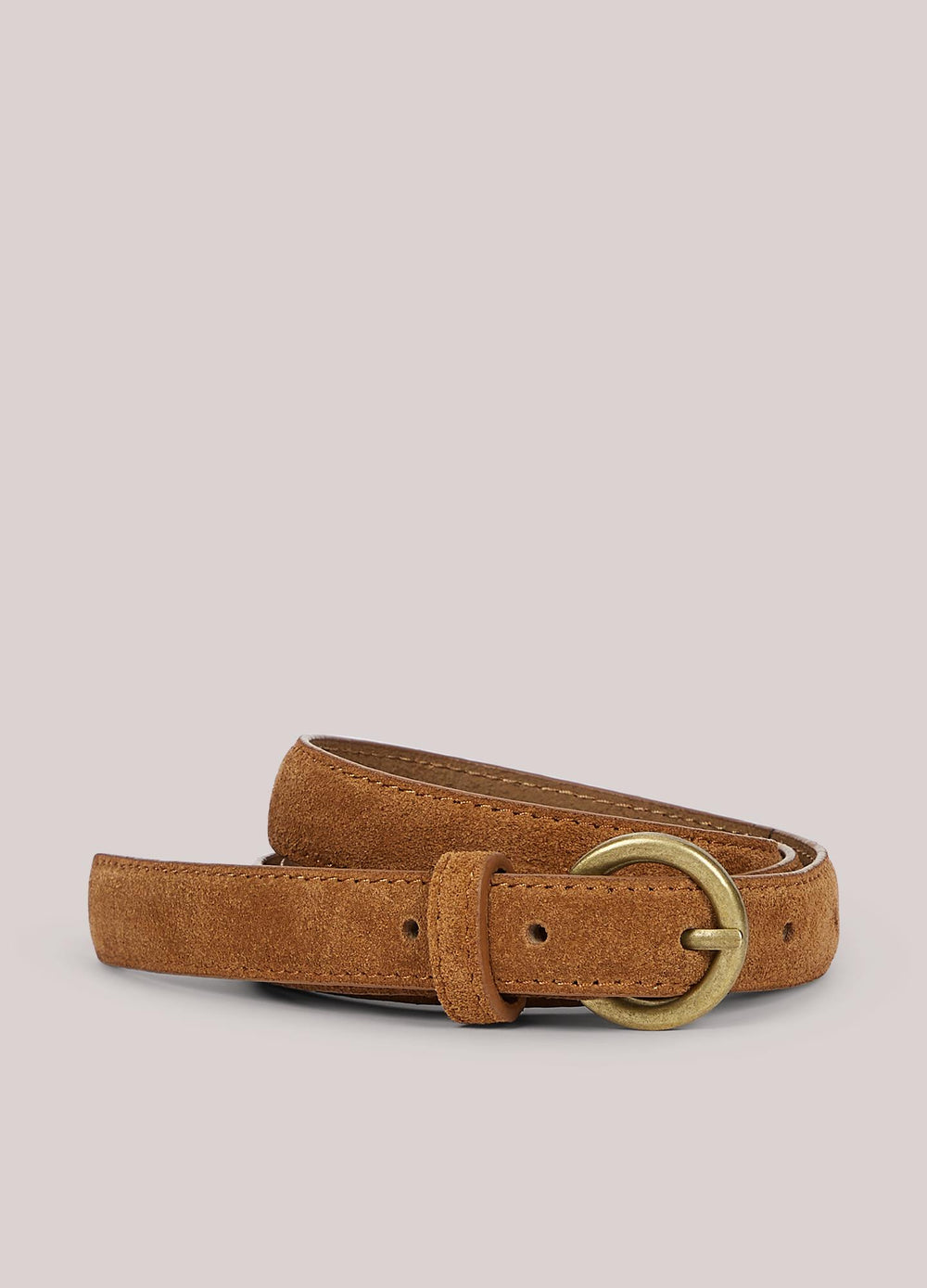 Ceinture étroite en daim