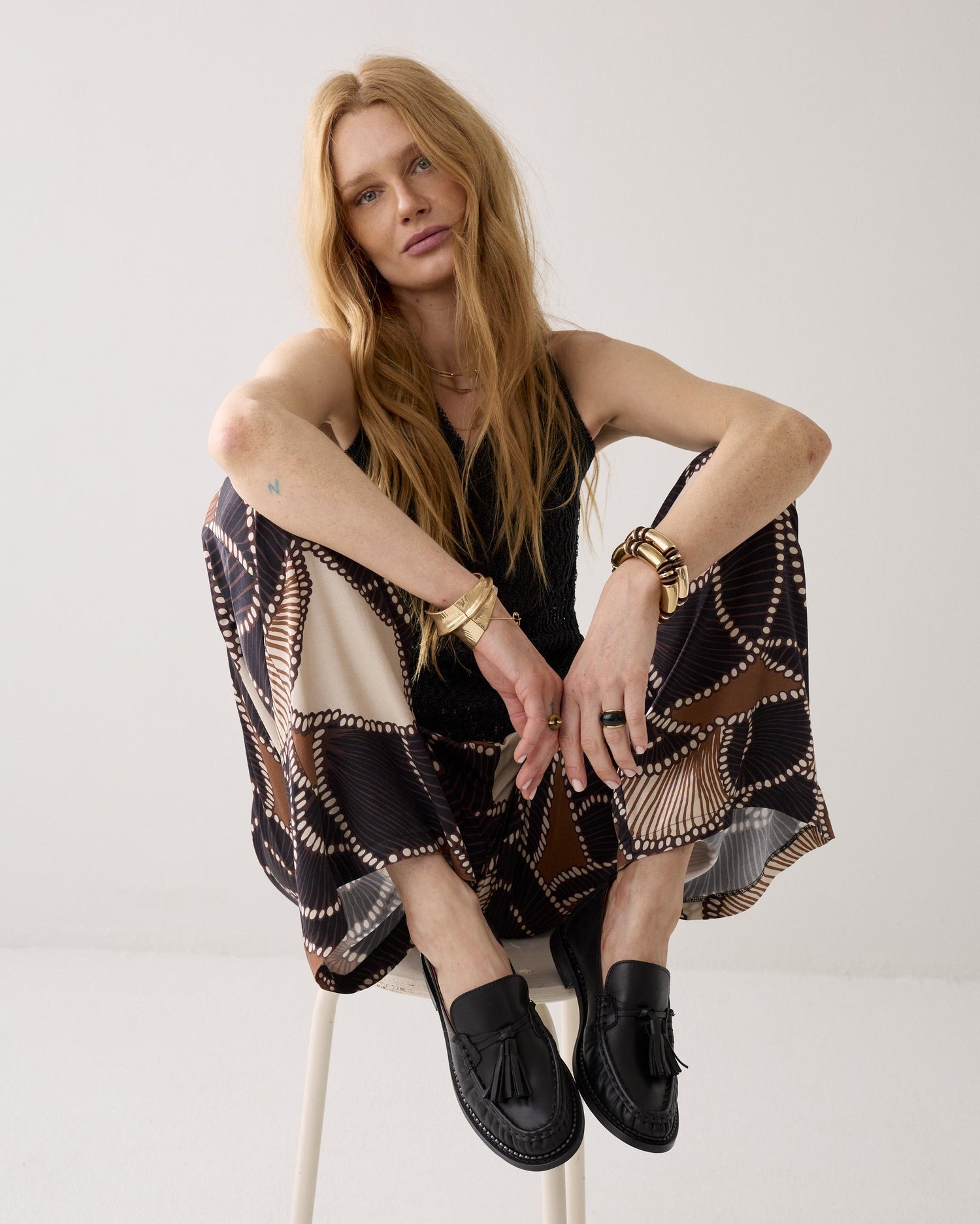 Leder-Loafer mit Quasten