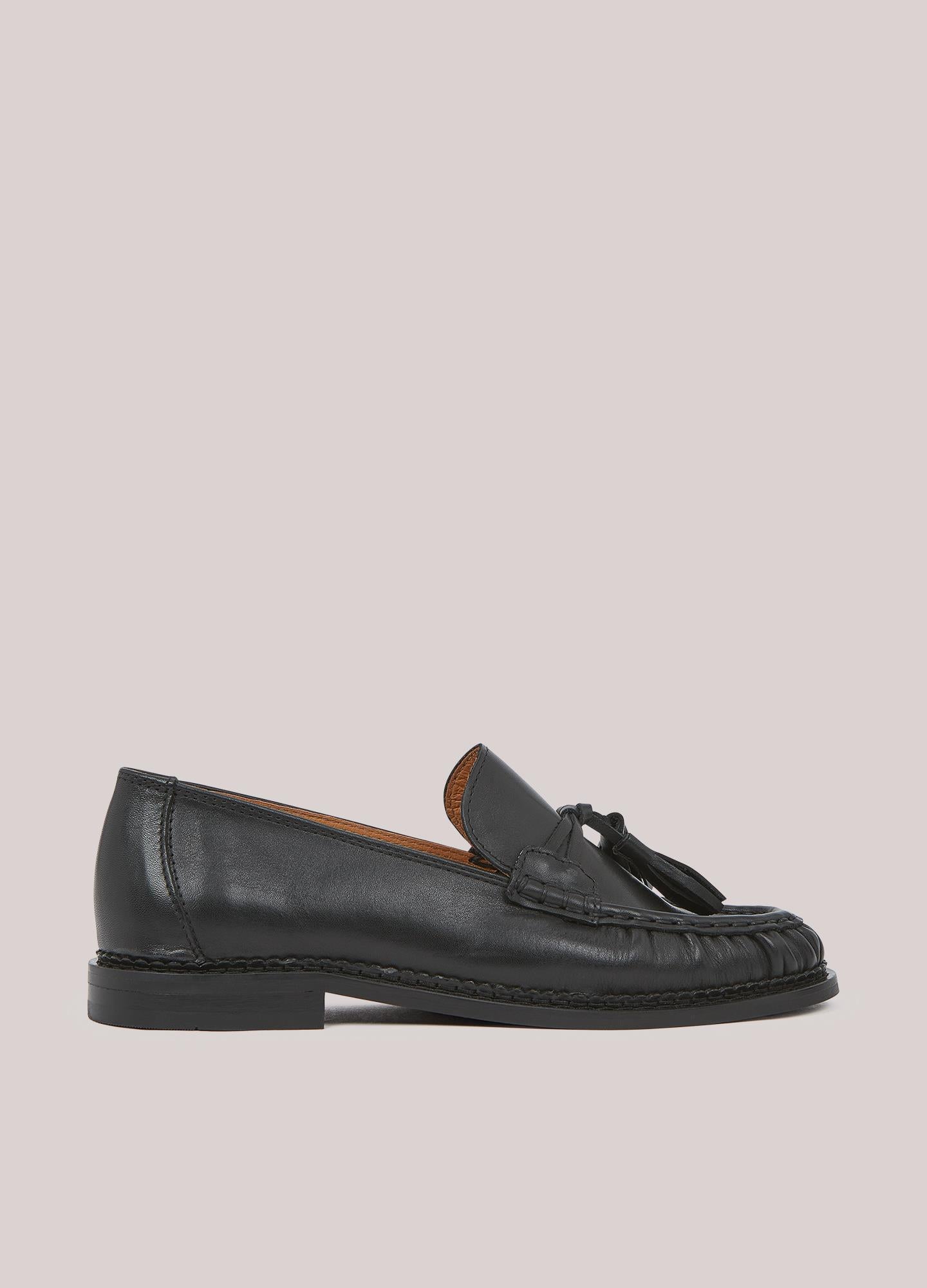 Mocassins en cuir avec glands