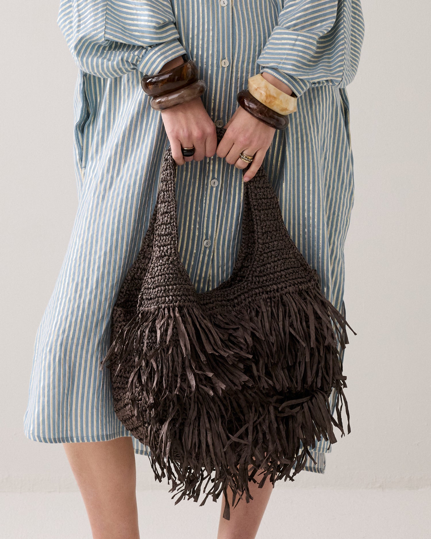 Raffia handbag