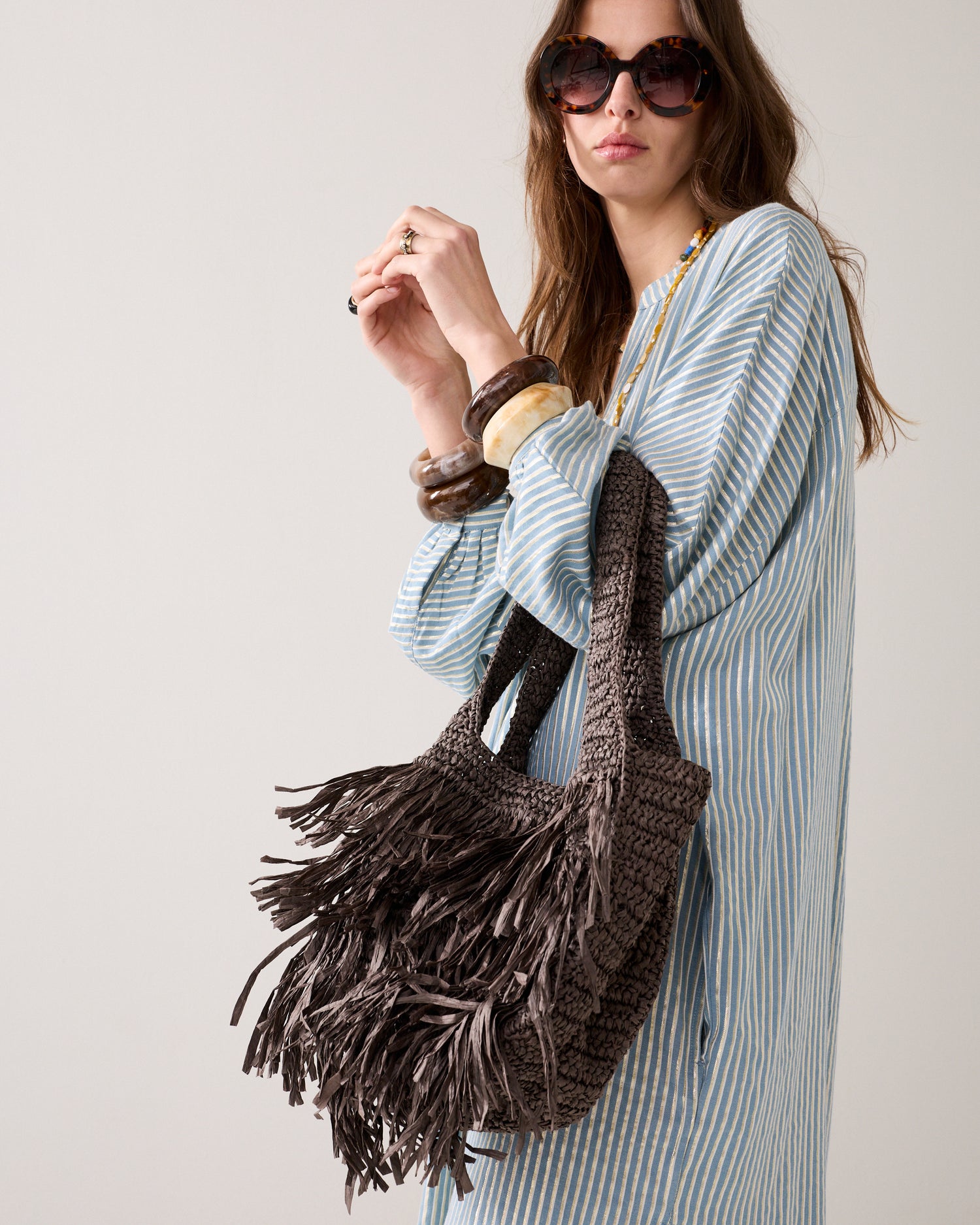 Raffia handbag