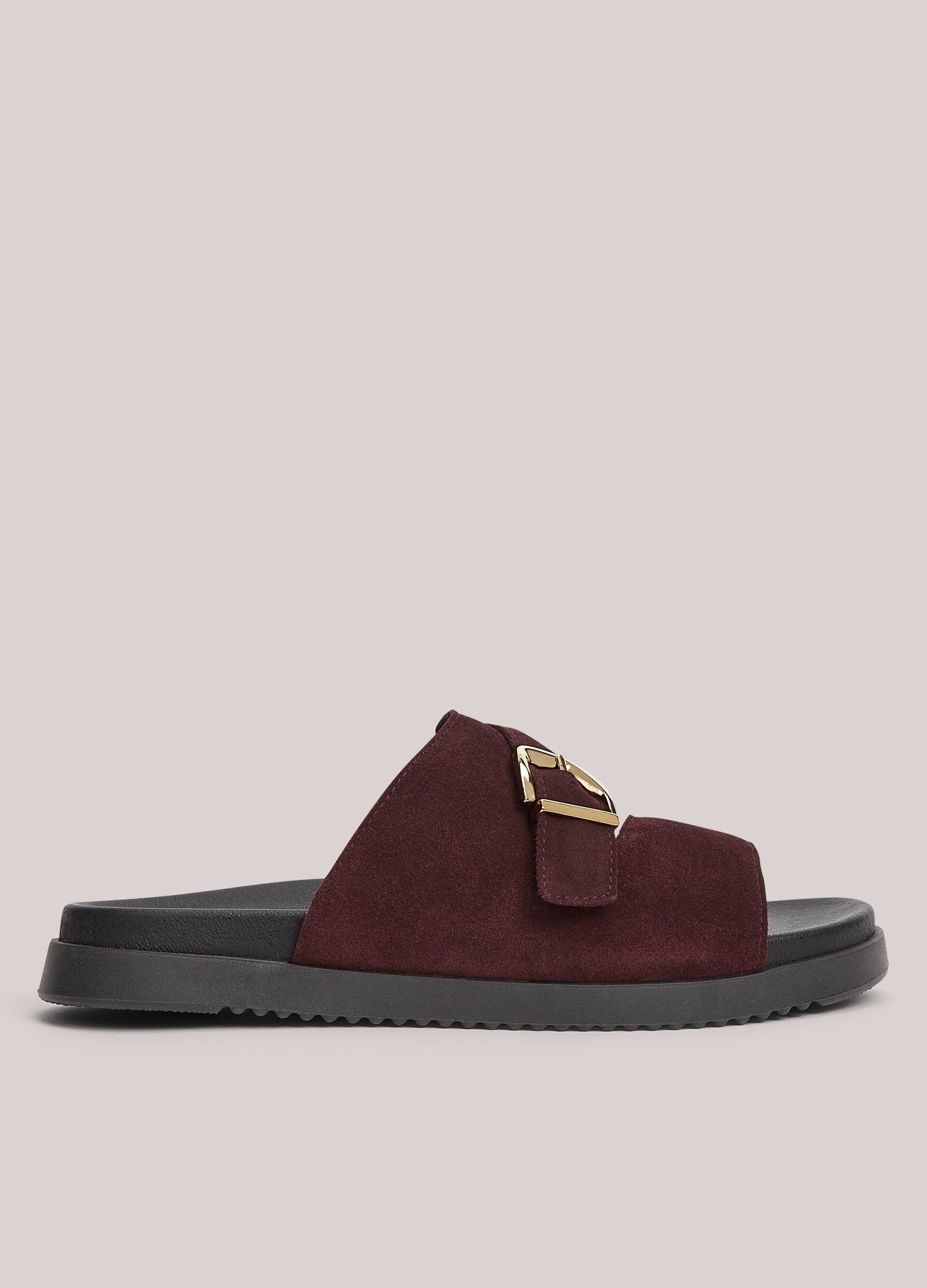 Sandales en daim avec boucle