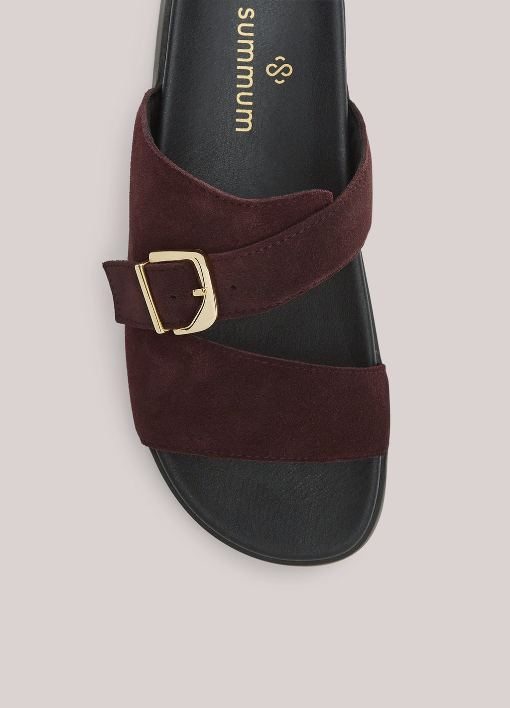 Sandales en daim avec boucle