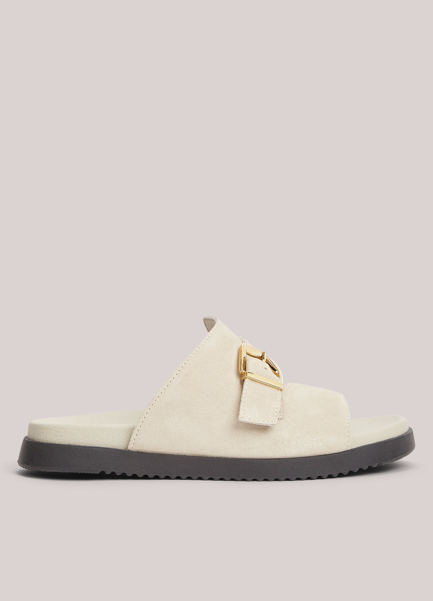 Sandales en daim avec boucle