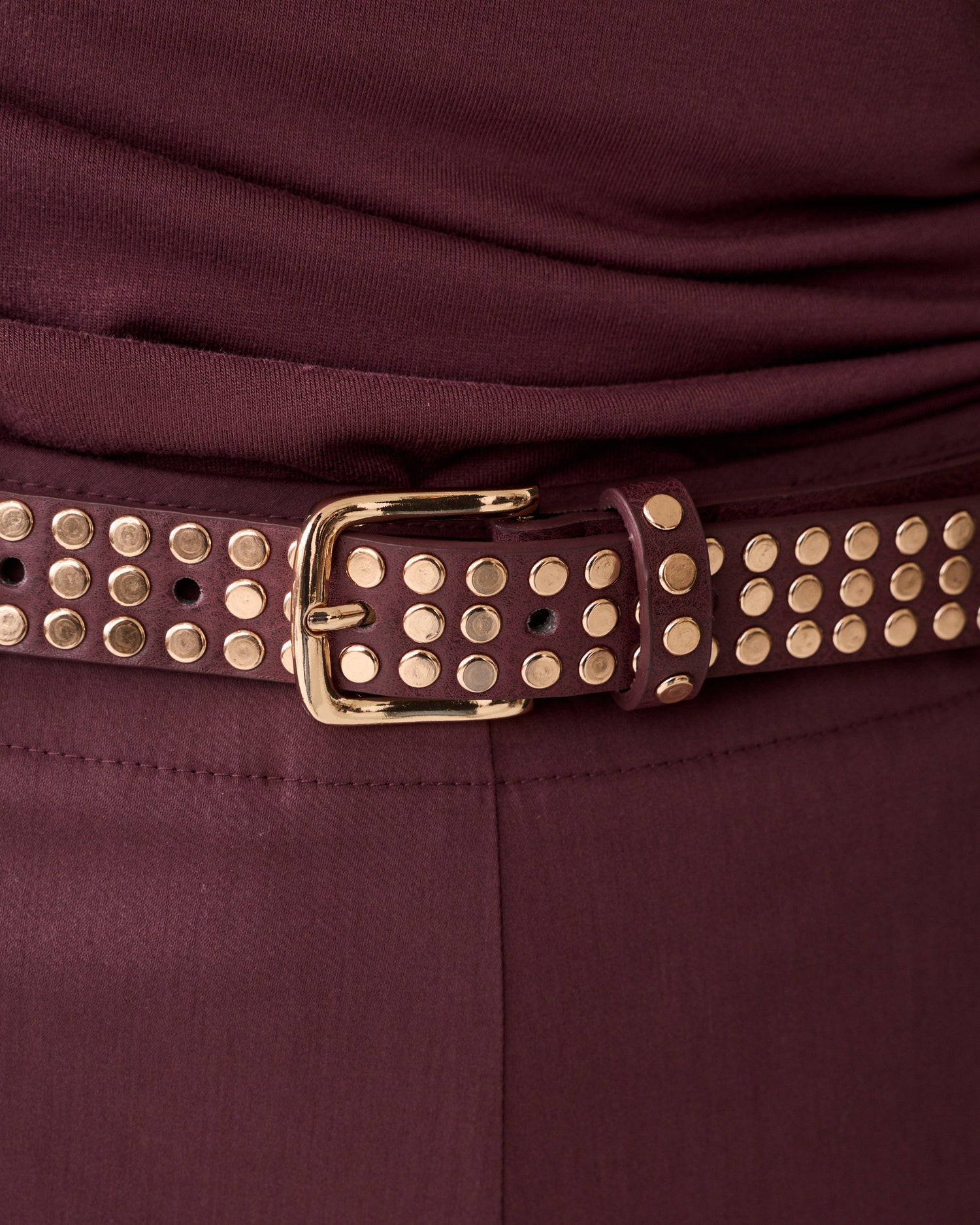 Leren riem met studs
