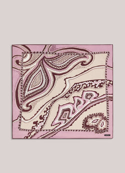 Satijnen sjaal met paisleyprint